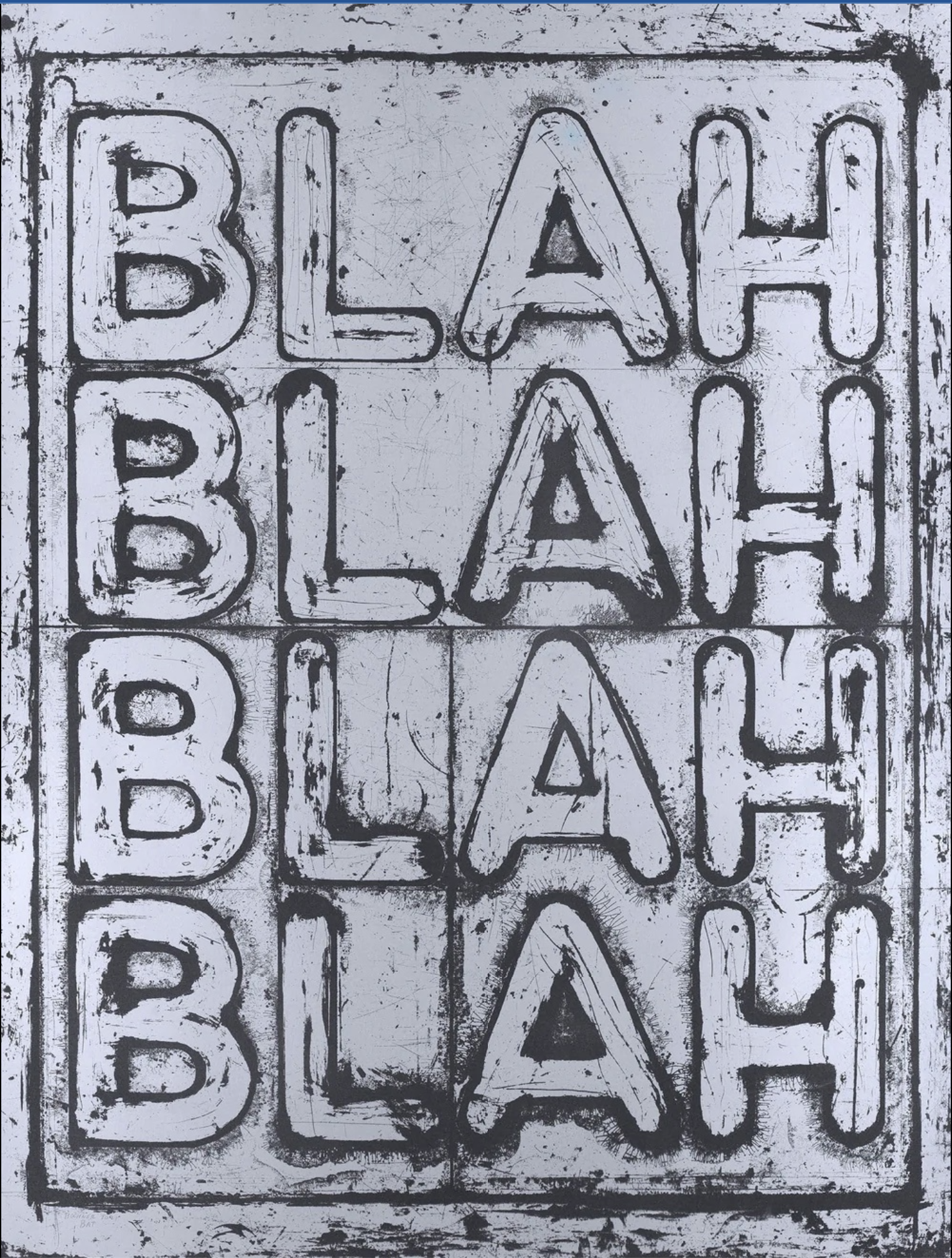 Mel Bochner – Blah Blah Blah (Inverse), 2022 – Sérigraphie/Silkscreen