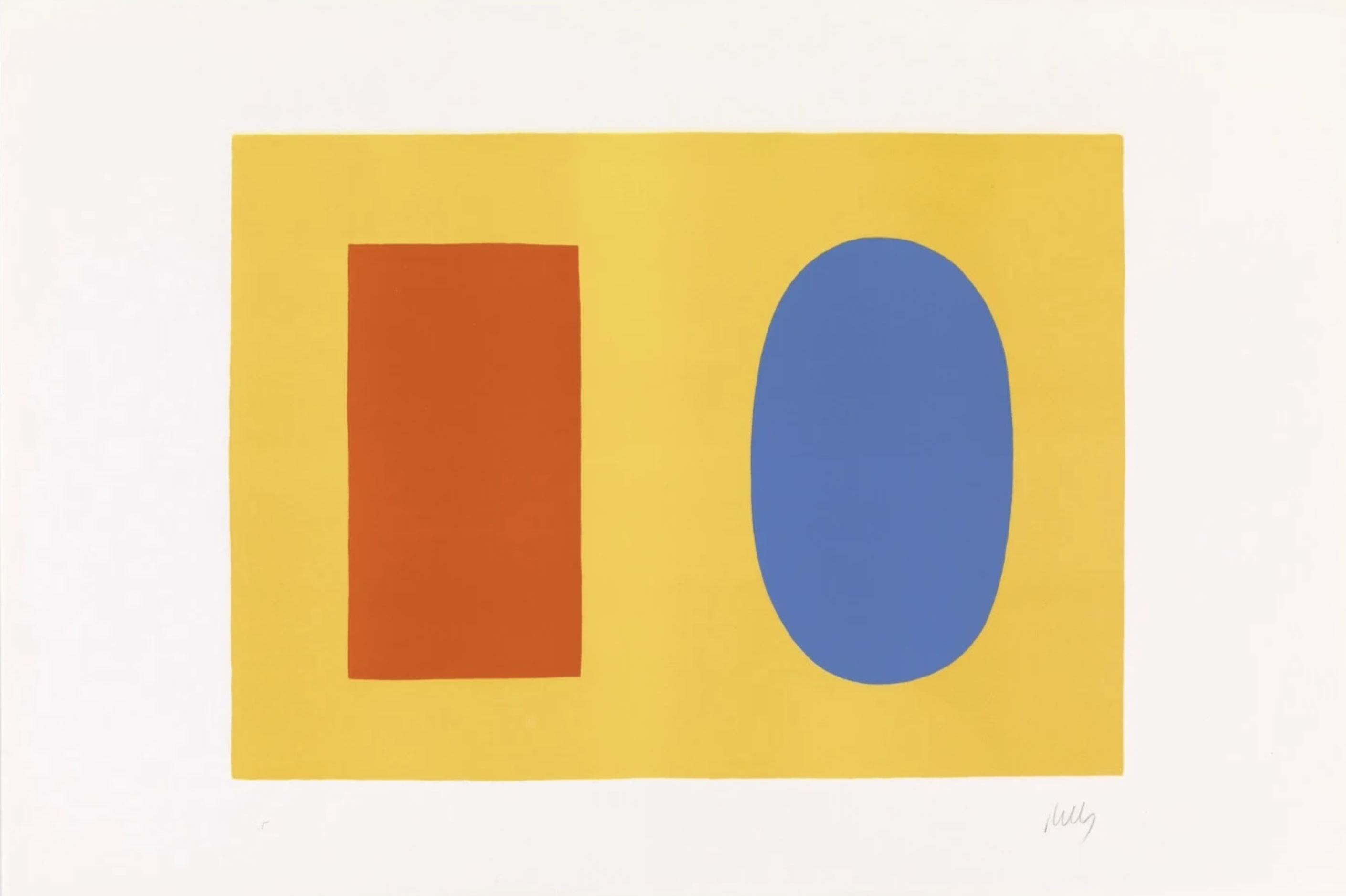 Ellsworth Kelly – Orange and Blue over Yellow, 1964-65 – Lithographie