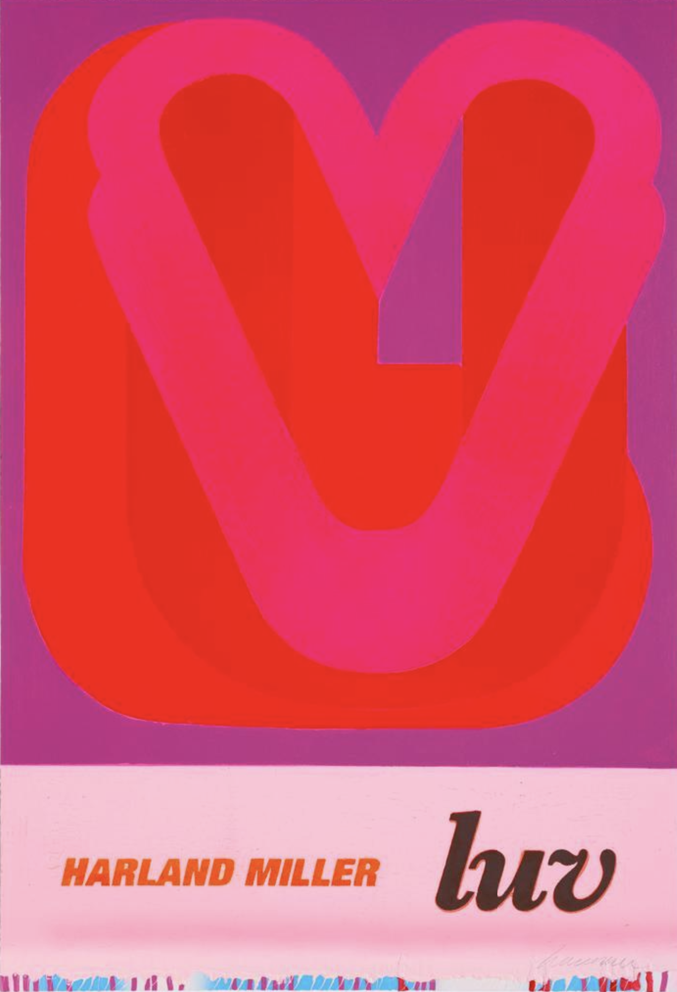 Harland Miller – LUV, 2023 – Woodcut