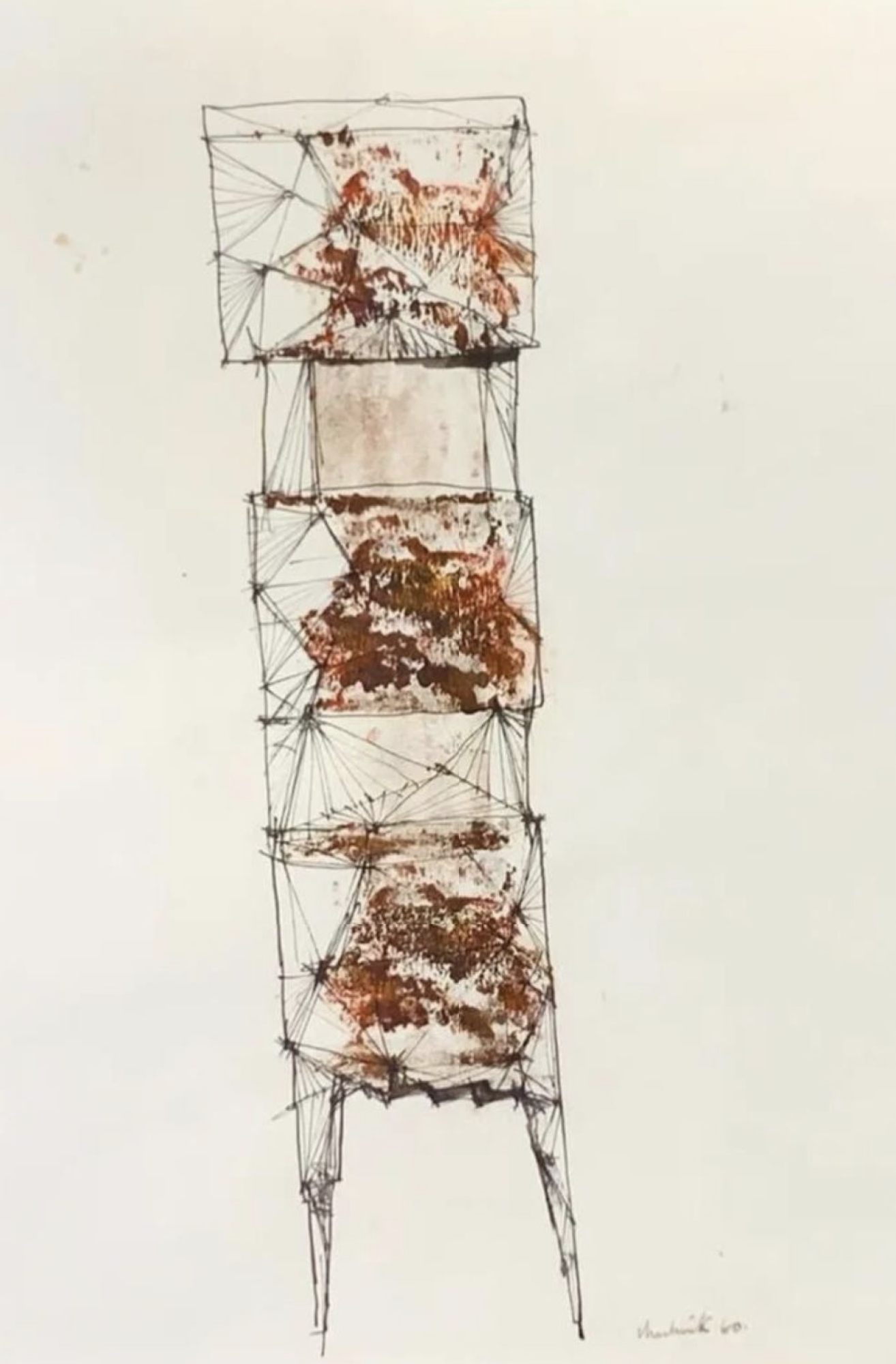 Lynn Chadwick – Study for the Watcher, 1960 – Tinte