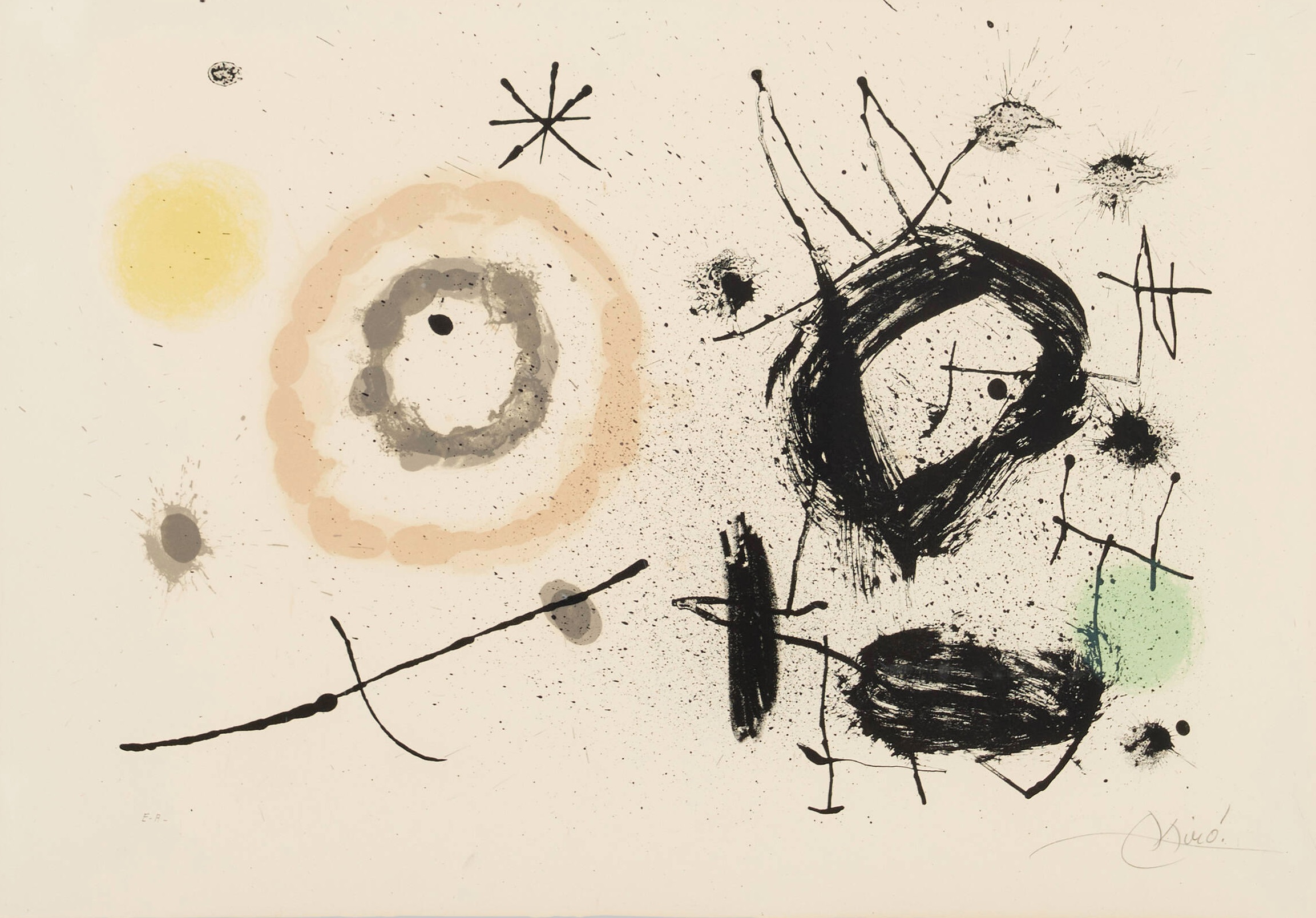 Joan Miró – Untitled (from the Bouquet de rêves pour Neila portfolio), 1967 – Lithographie