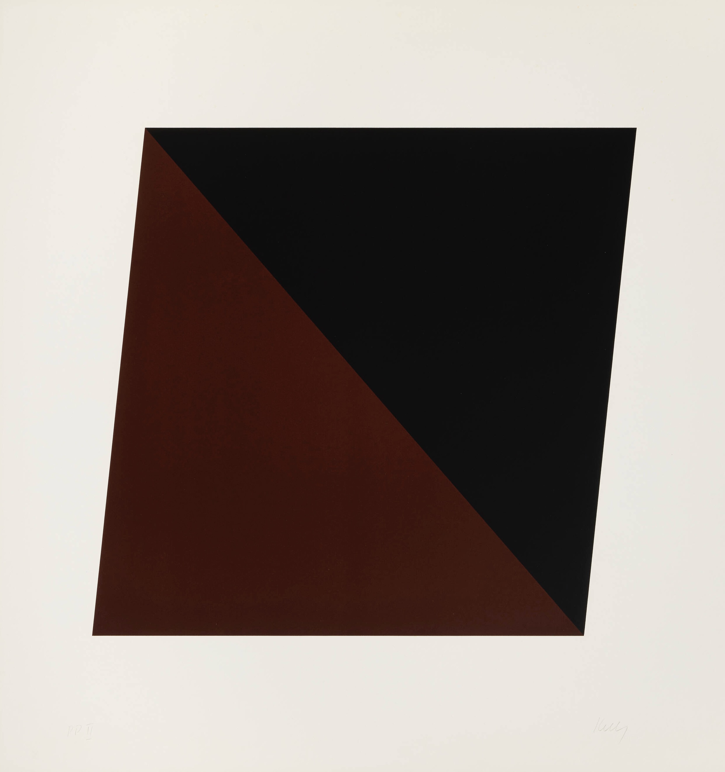 Ellsworth Kelly – Black/Brown, 1970–72 – Lithograph