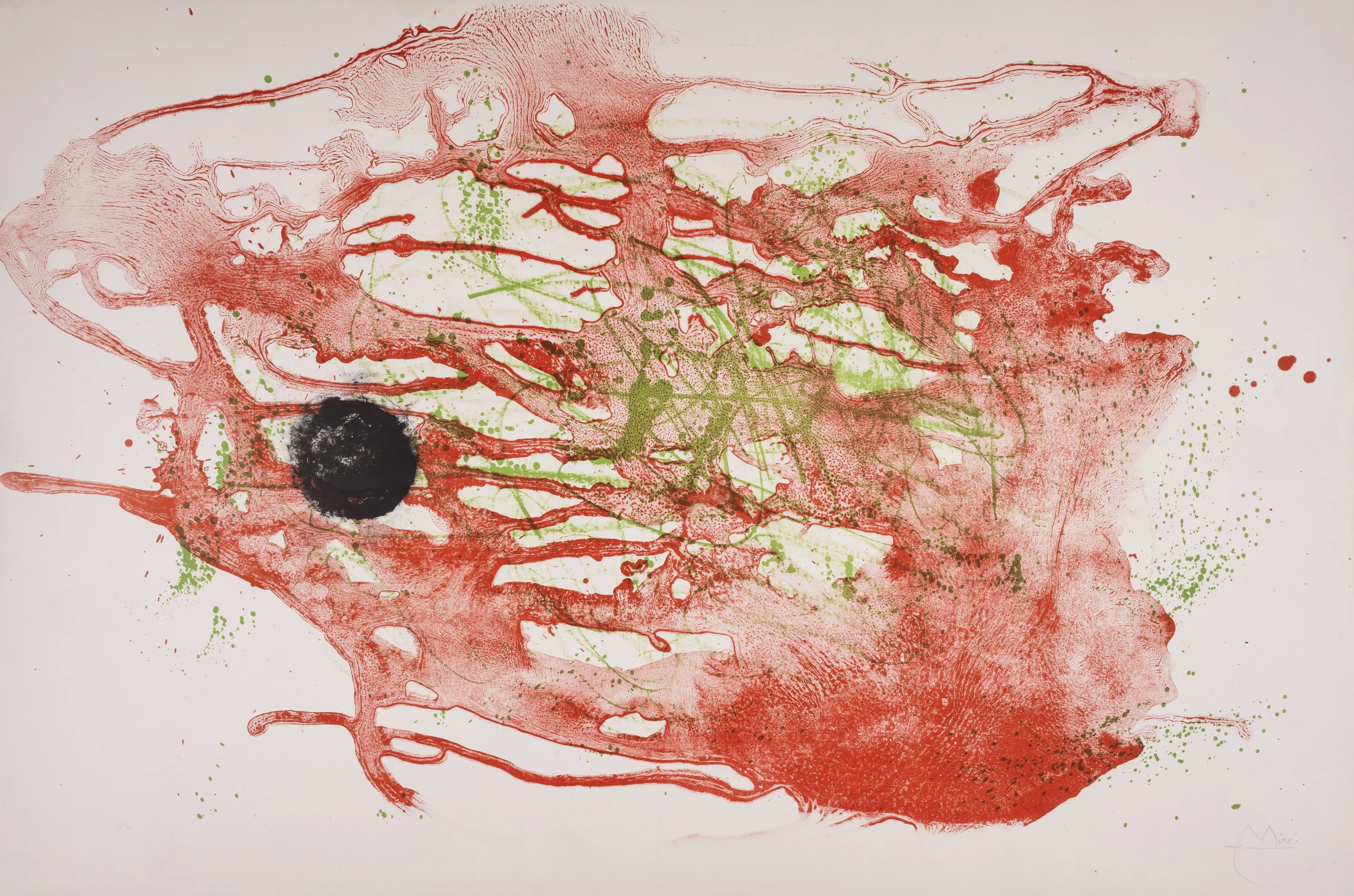 Joan Miró – Series I, red wash, 1961 – Litografía