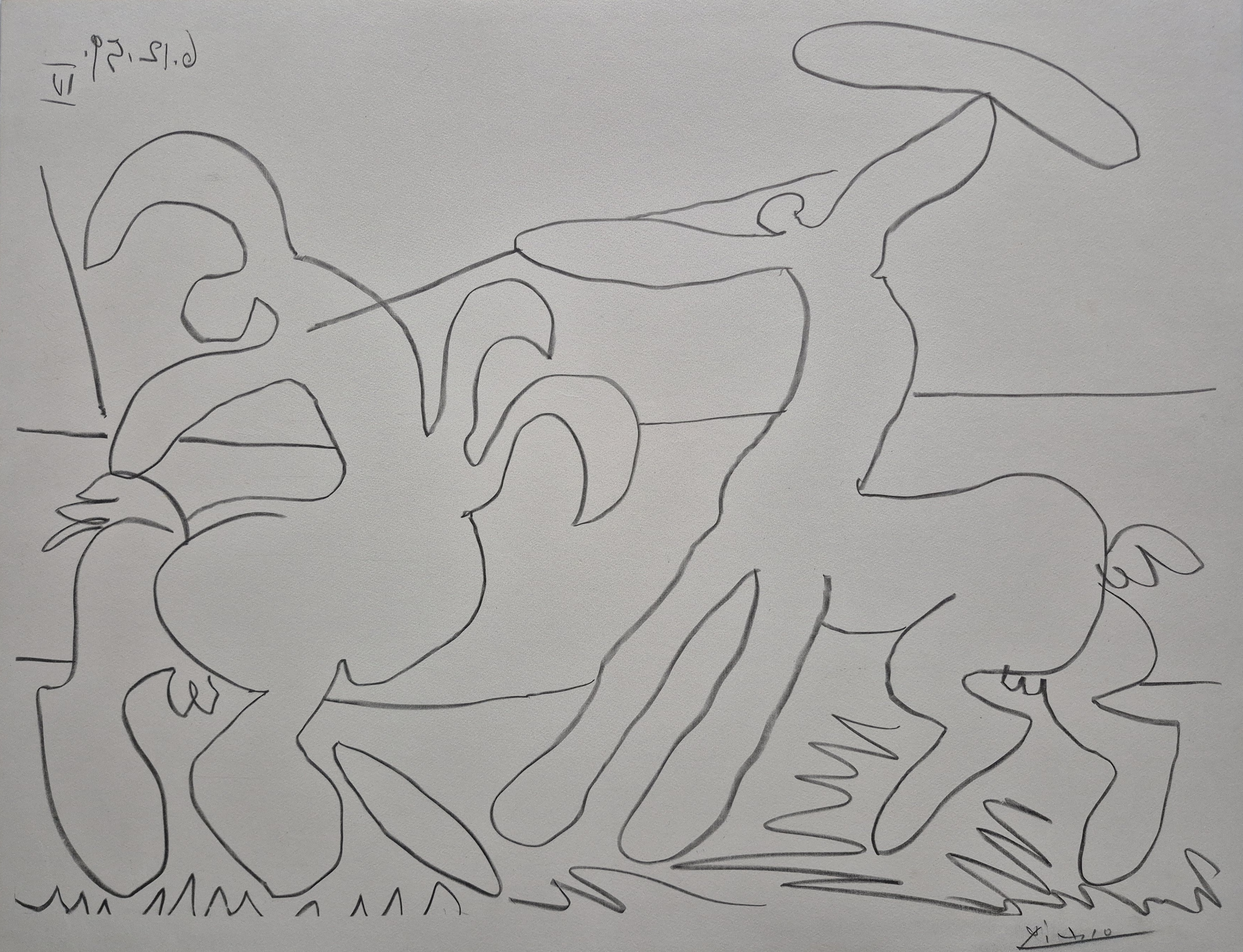 Pablo Picasso – Combat de centaures IV, 1959 – Lithographie