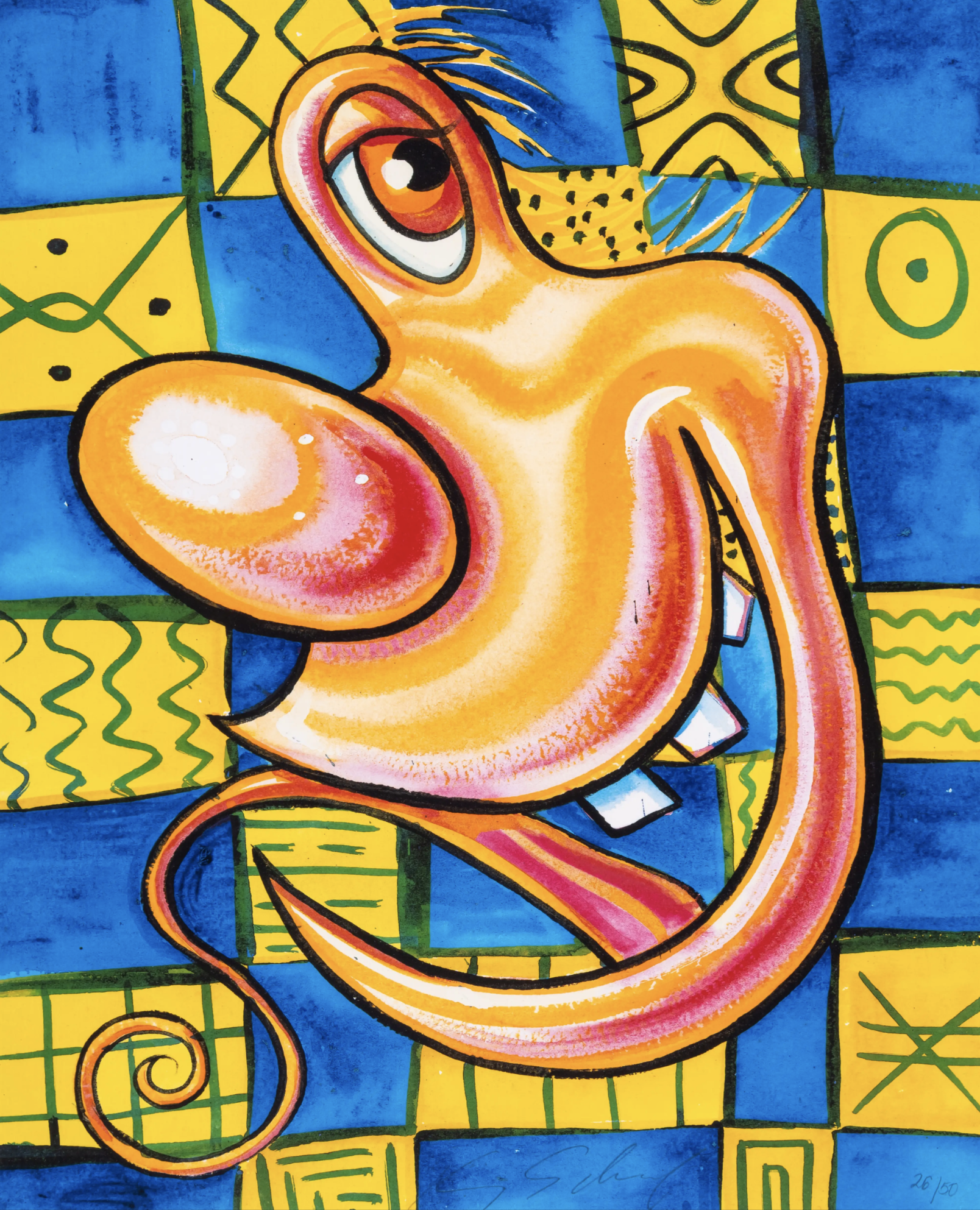Kenny Scharf – Untitled (Grinning Whimsy), 2002 – Archival Print
