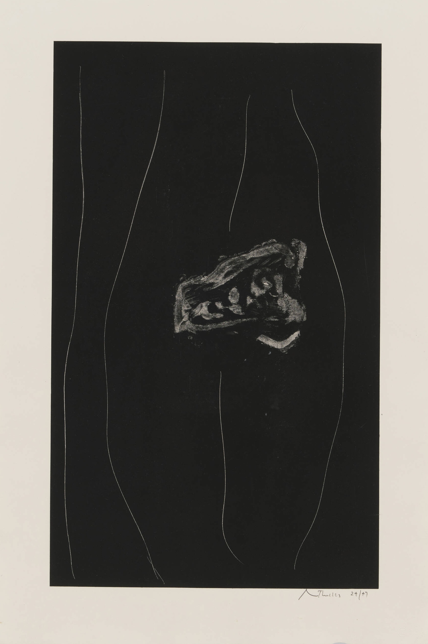 Robert Motherwell – Soot-Black Stone, #2, 1975 – Litografía