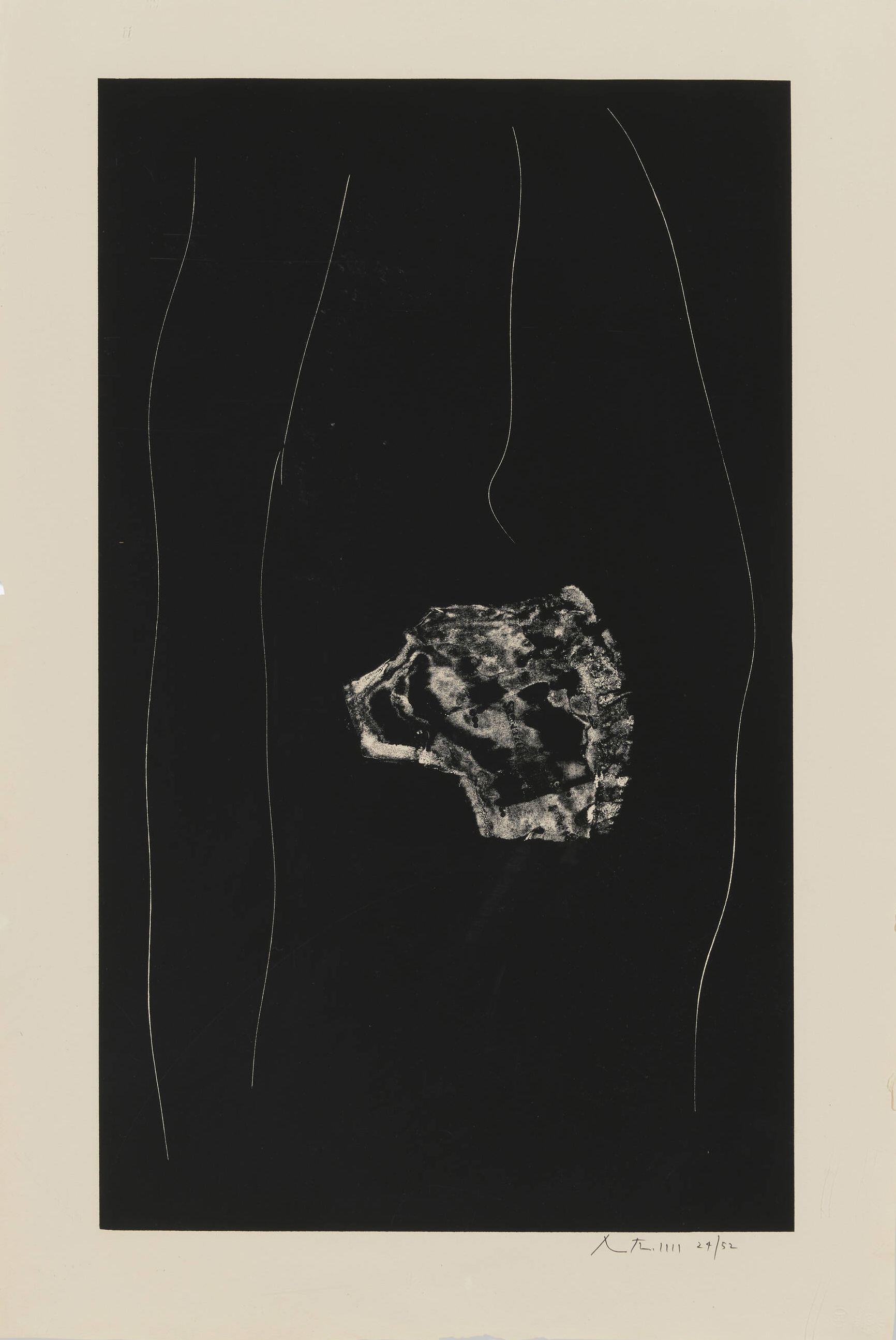 Robert Motherwell – Soot-Black Stone, #3, 1975 – Litografía