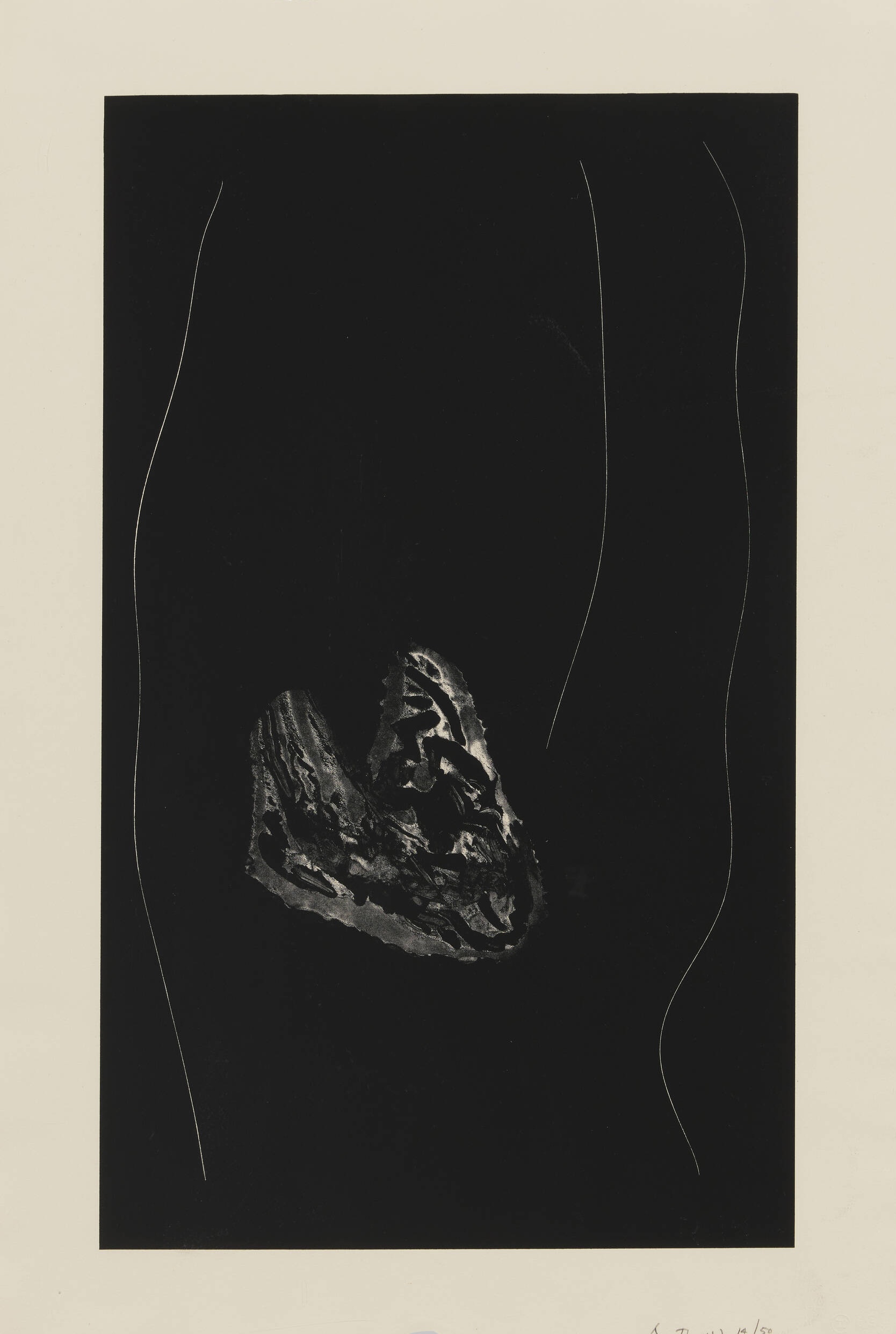Robert Motherwell – Soot-Black Stone, #4, 1975 – Litografía