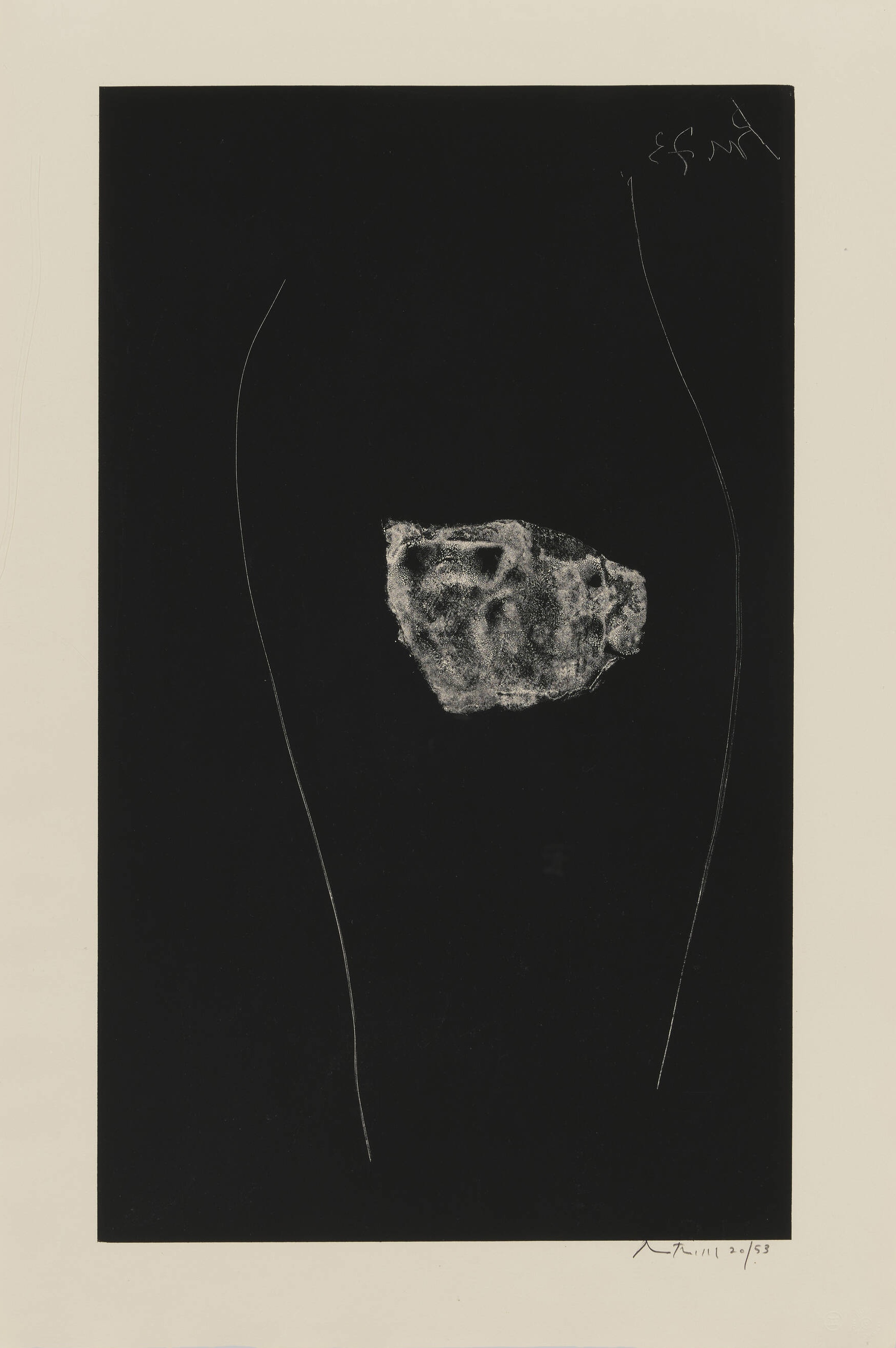Robert Motherwell – Soot-Black Stone, #5, 1975 – Litografía