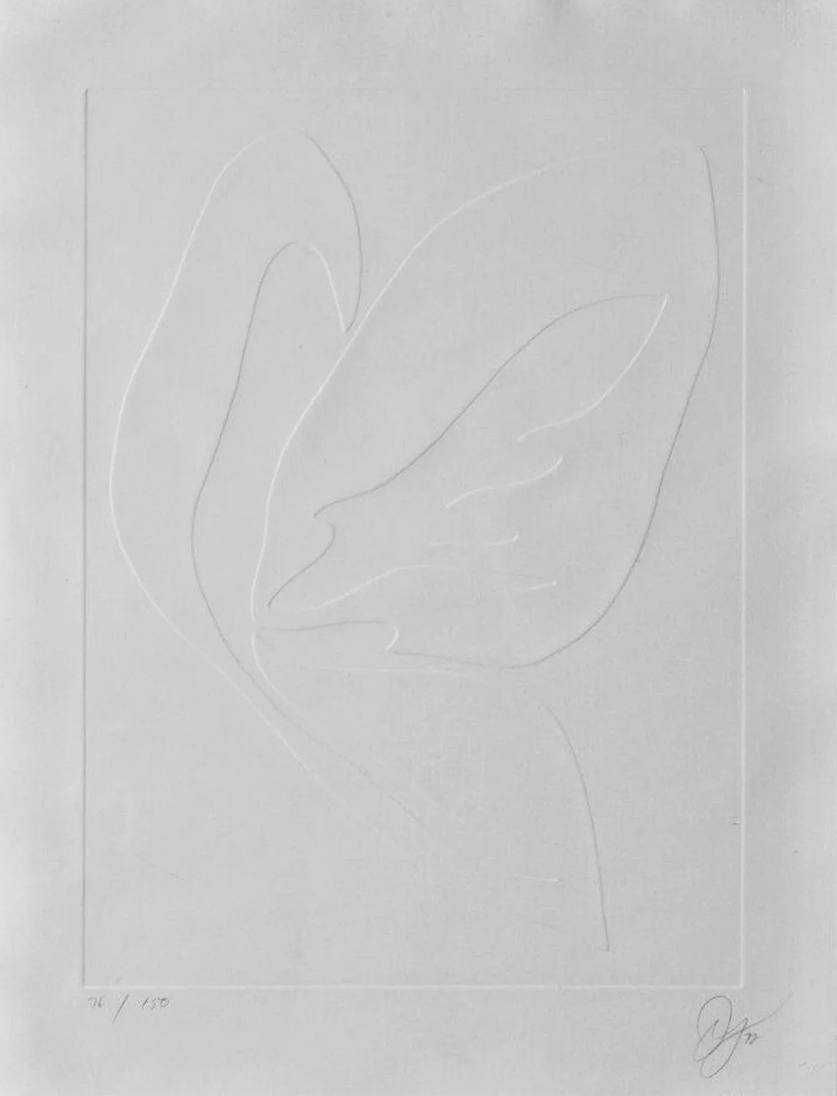 Jack Youngerman – Untitled 2, from the White Portfolio, 1972 – Héliogravure