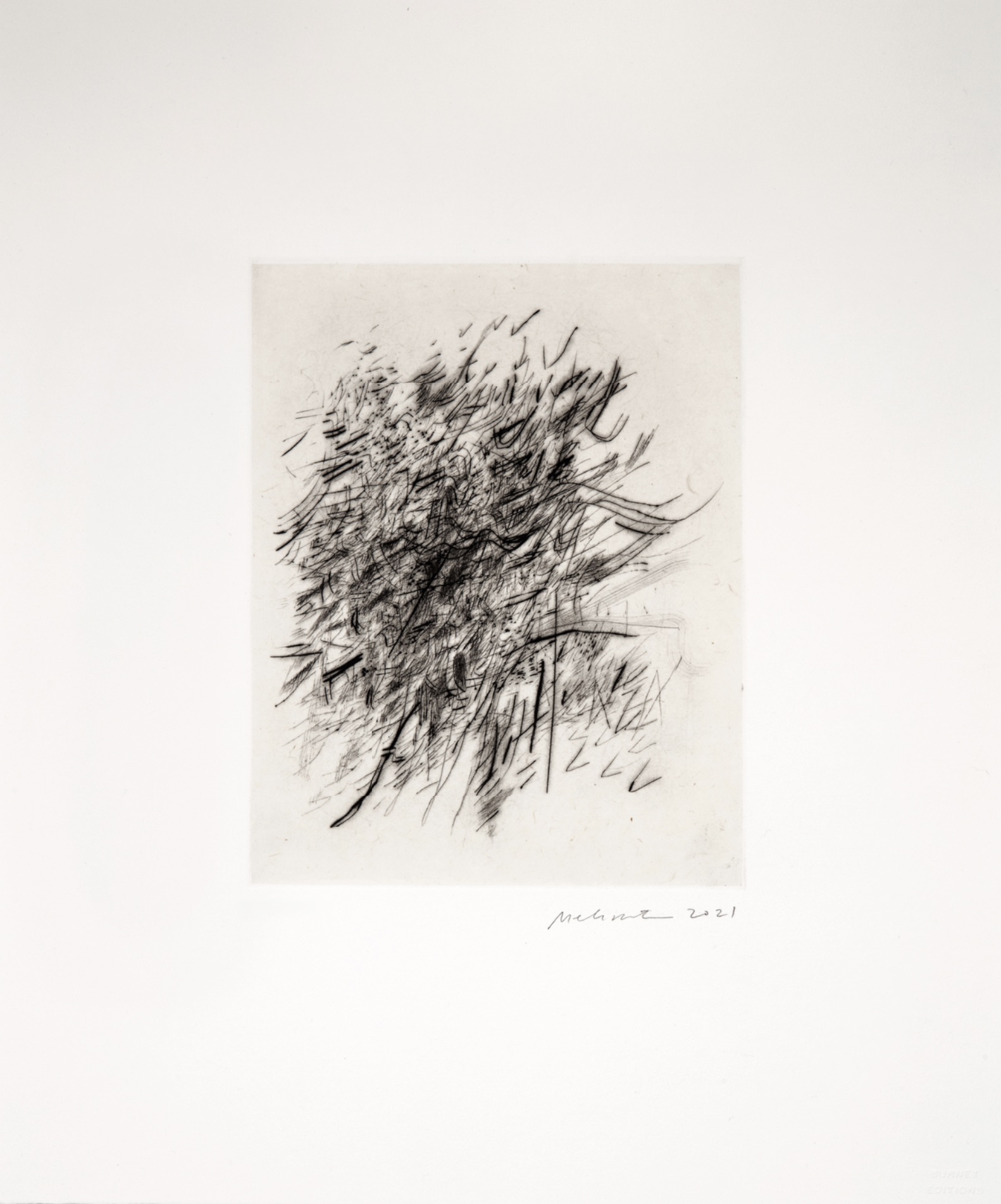 Julie Mehretu – Amulet in Crowd, 2021 – Kaltnadel