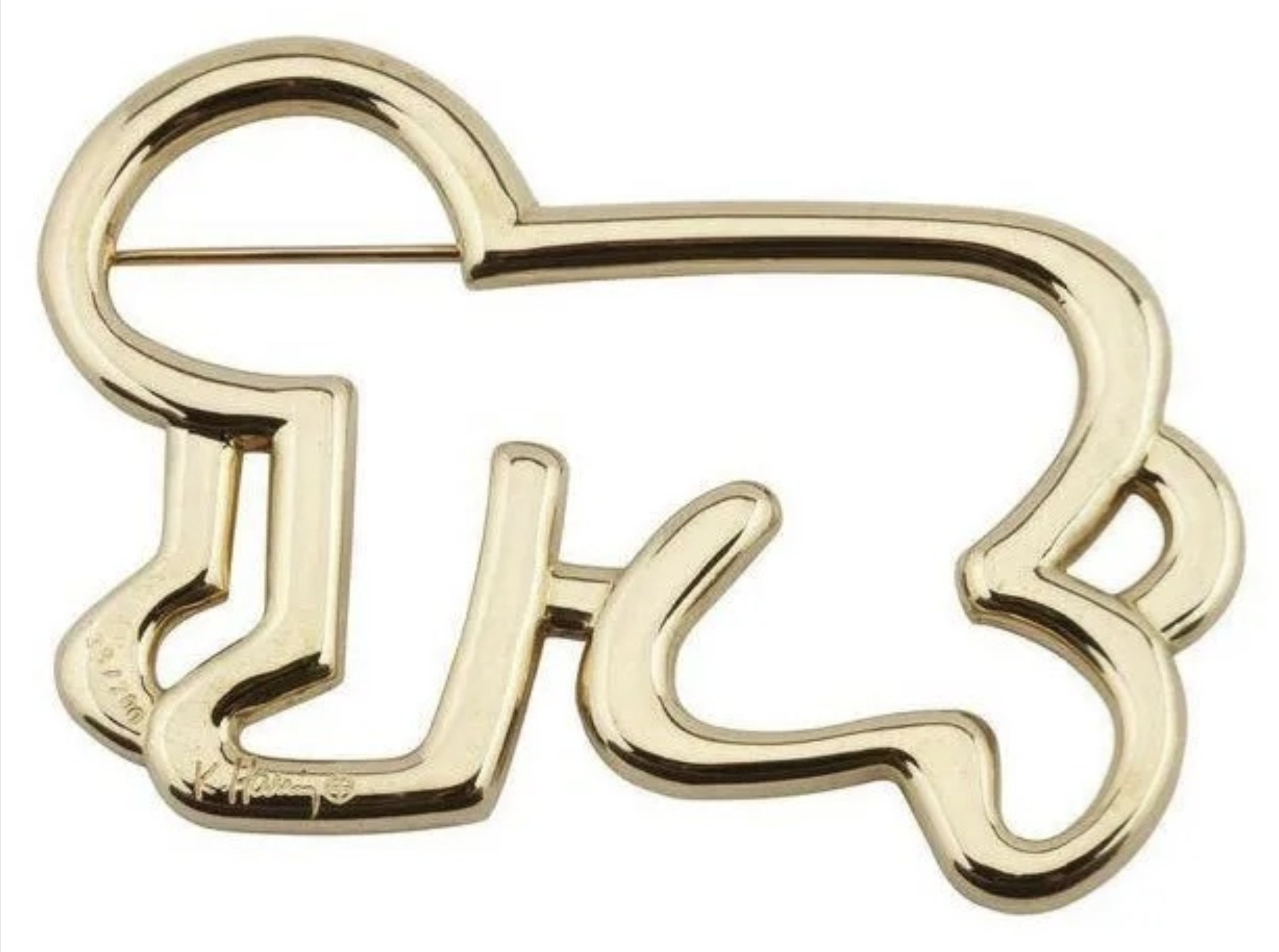 Keith Haring – Untitled - Baby Pin (18kt Gold), 1989 – Metall