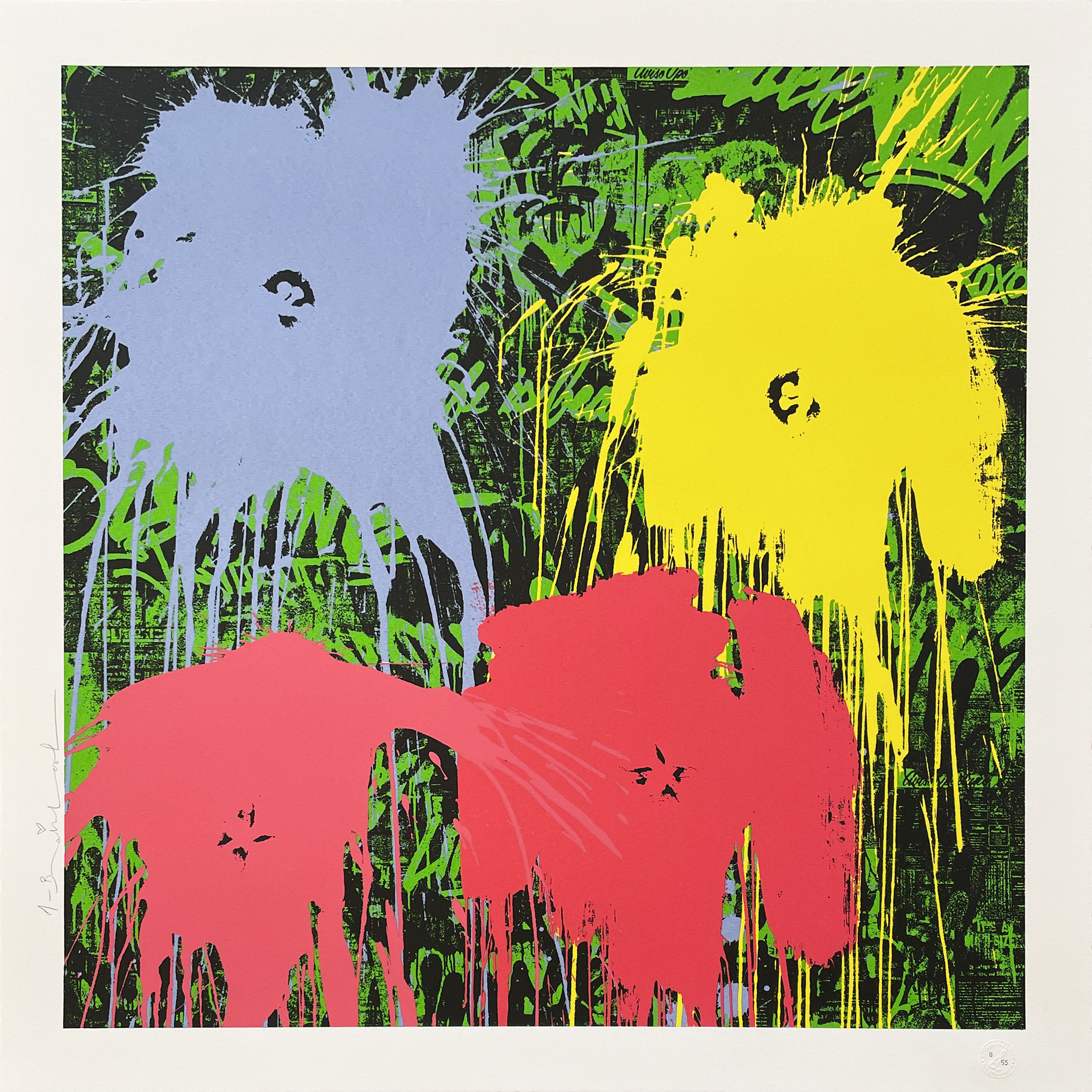 Mr. Brainwash – Flowarh$ - II (D), 2021 – Sérigraphie/Silkscreen