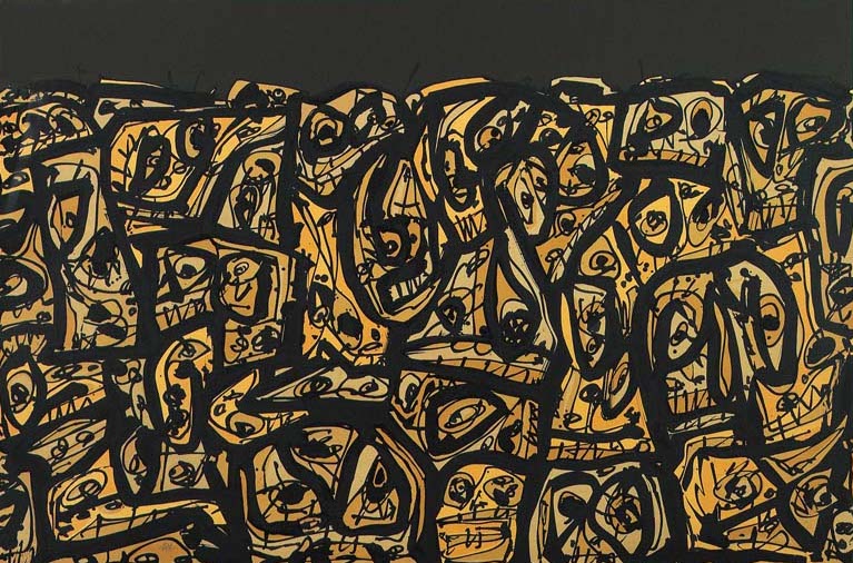 Antonio Saura – Foule, 1989 – Lithographie