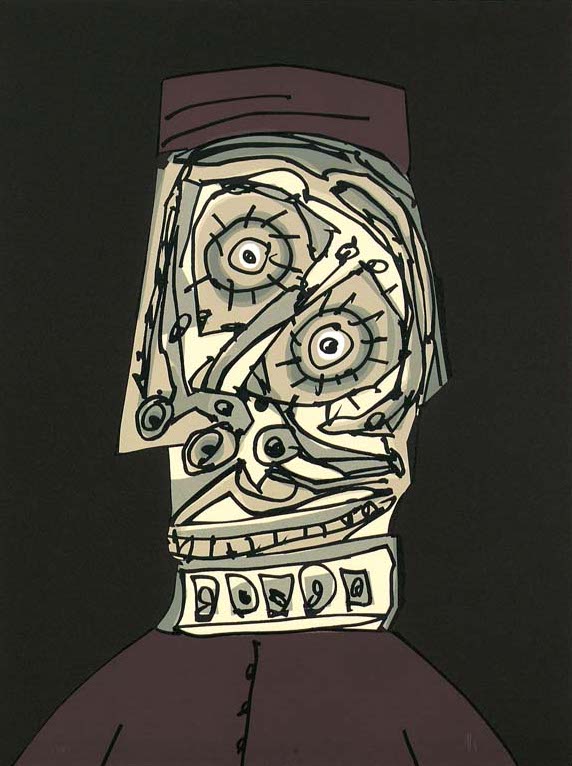 Antonio Saura – El caballero, 1996 – Mischtechnik