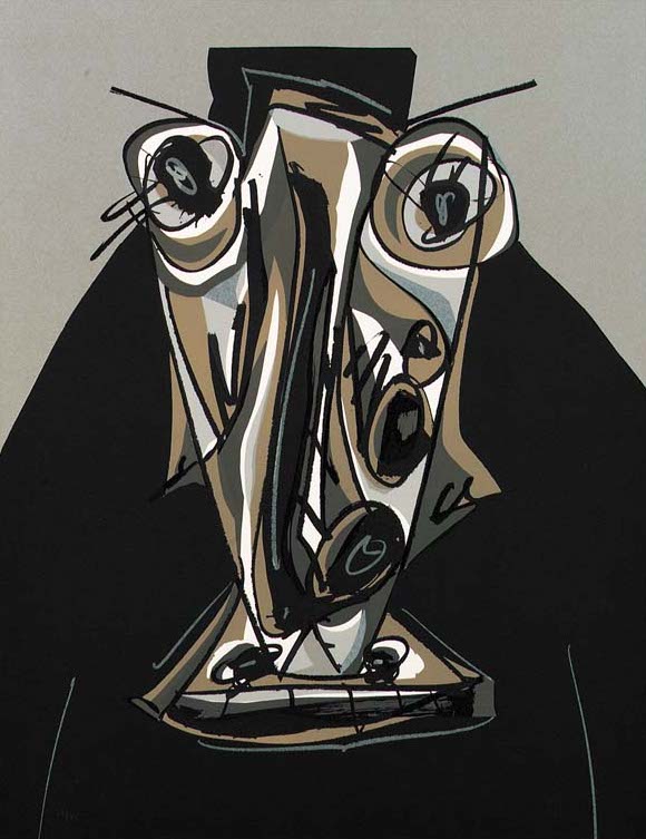 Antonio Saura – Melanchton III, 1988 – Lithographie