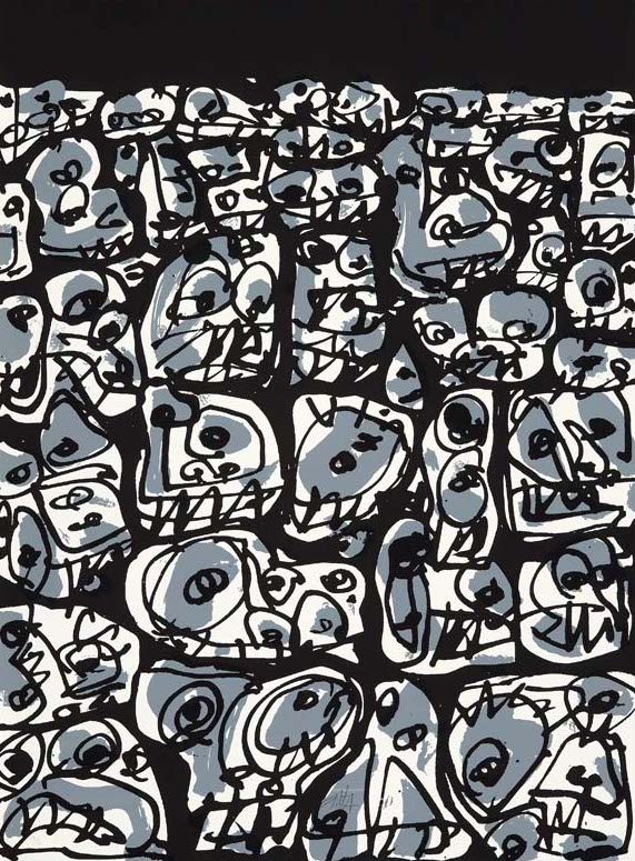 Antonio Saura – Multitud, 1993 – Siebdruck