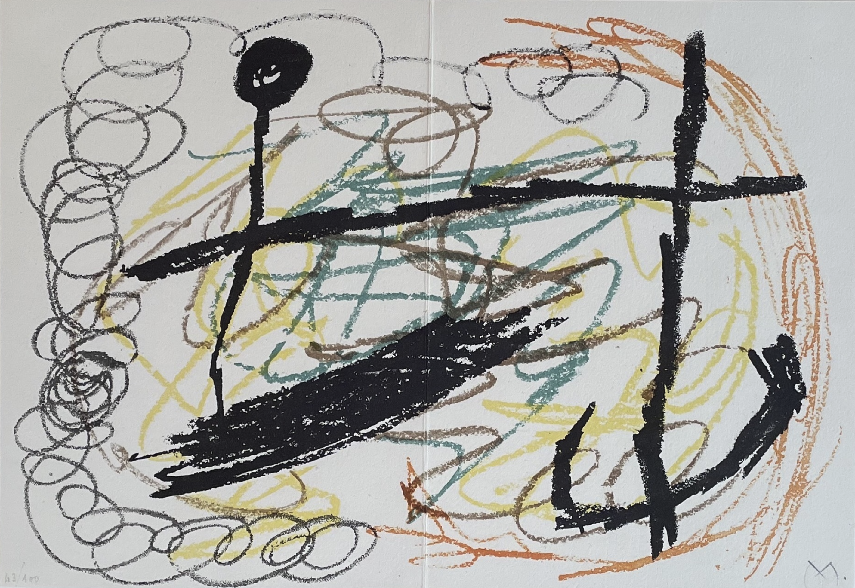 Joan Miró – Obra Inedita Recent (plate IX), 1964 – Lithographie