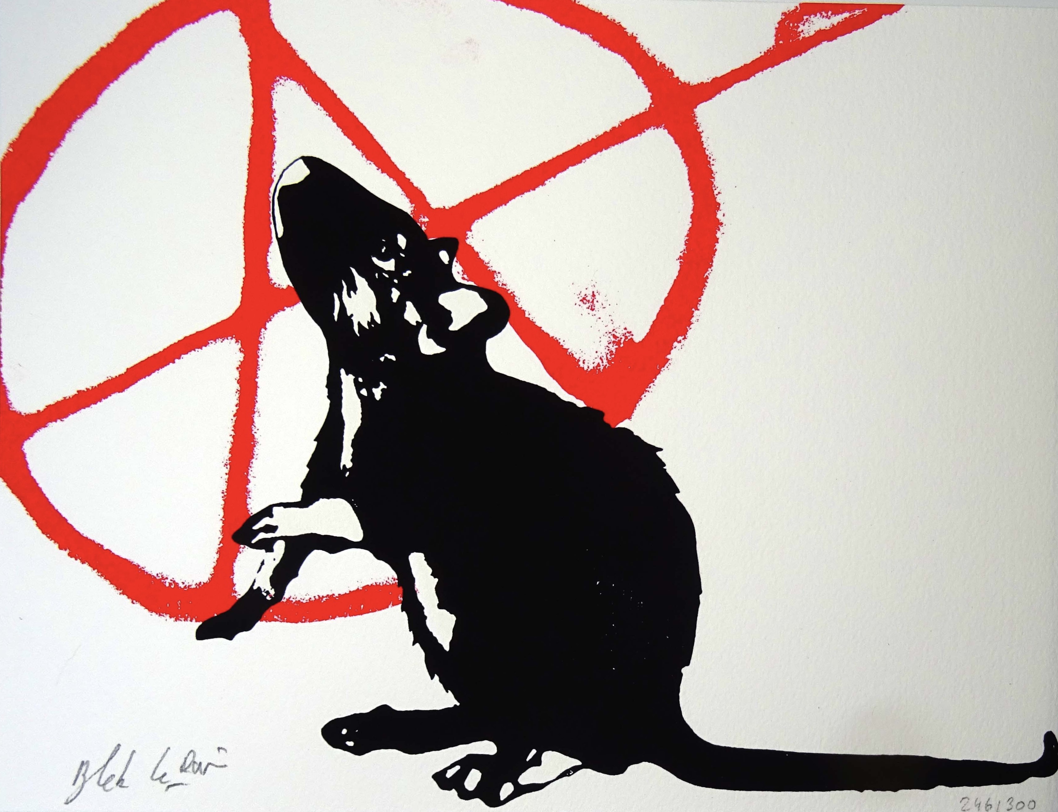 Blek Le Rat – L'anarchiste, 2020 – Sérigraphie (Screen-print)