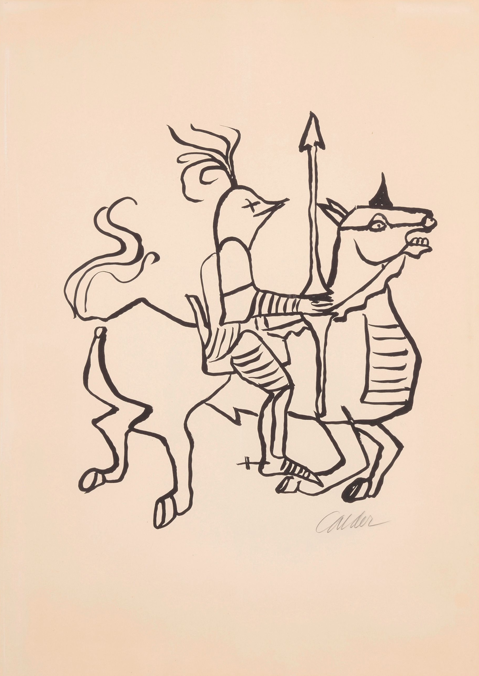 Alexander Calder – Le Chevalier, 1968 – Lithografie