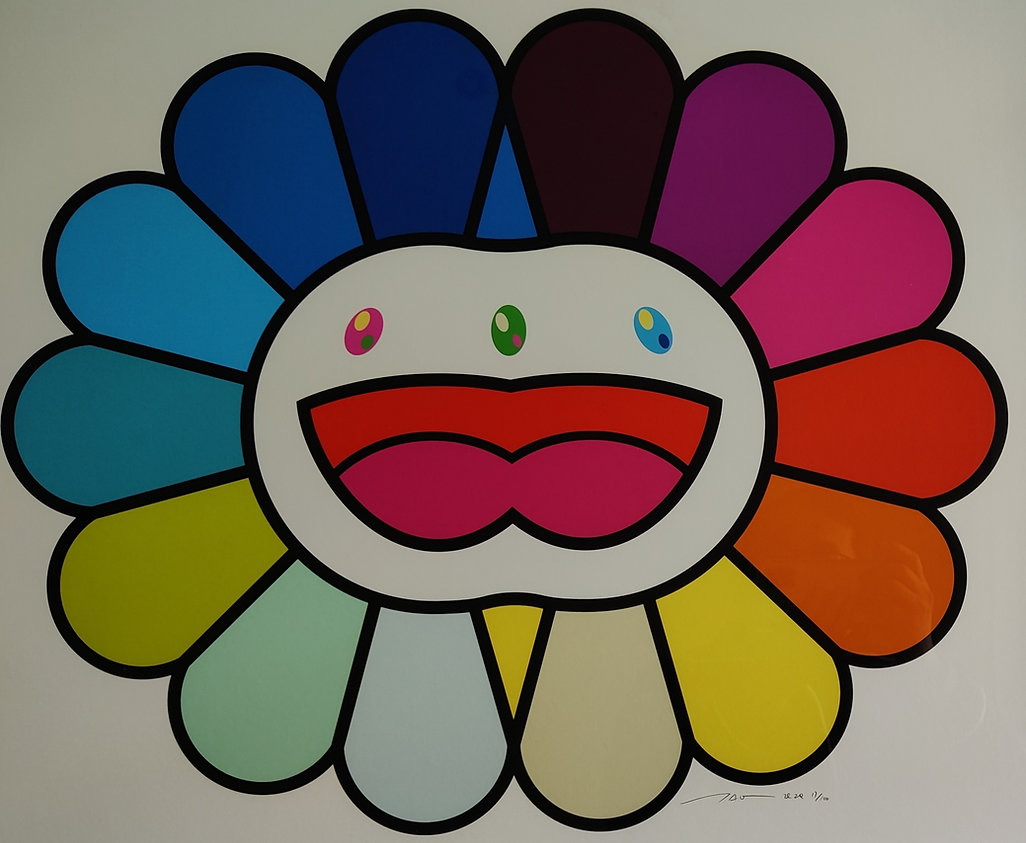 Takashi Murakami – Multicolor Double Face: White, 2020 – Siebdruck