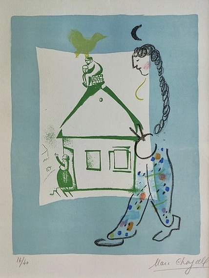 Marc Chagall – The House in My Village, 1960 – Lithograph