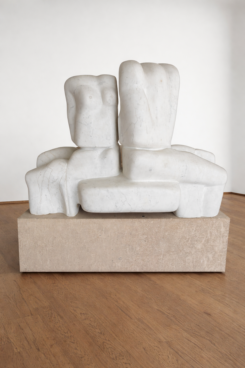 Livia Canestraro – Seated Couple, ca 1985 – Marmor