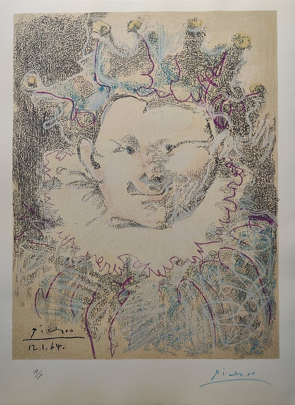 Pablo Picasso – Tête de Buffon (Arlequin), 1964 – Lithograph