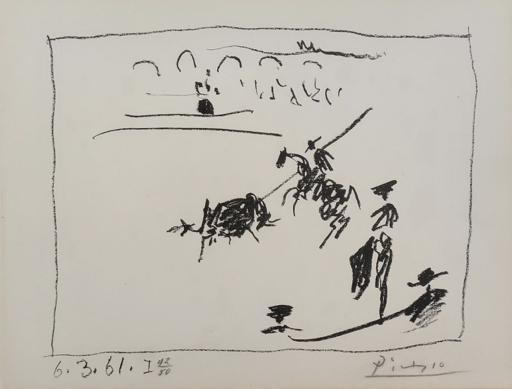 Pablo Picasso – La Pique, from A los toros avec Picasso, 1961 – Lithografie