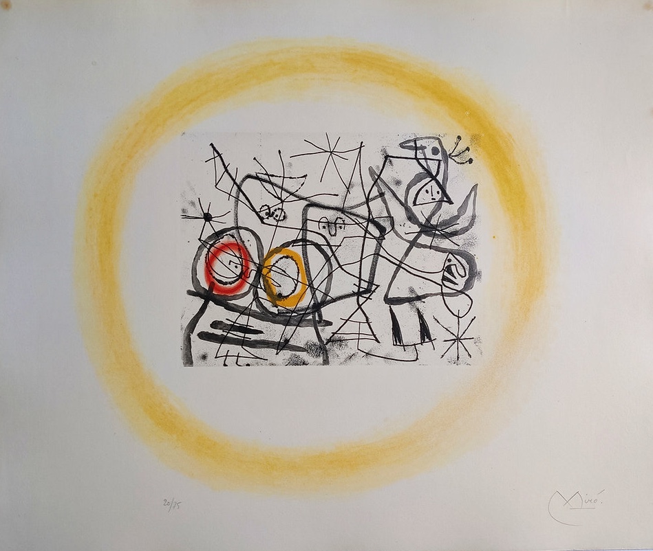 Joan Miró – Préparatifs D'Oiseaux II, 1963 – Aquatint