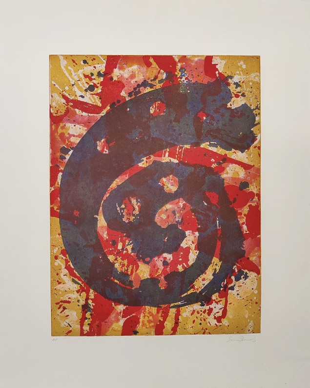 Sam Francis – Mehrfarbige Spirale, 1970 – Etching and Aquatint
