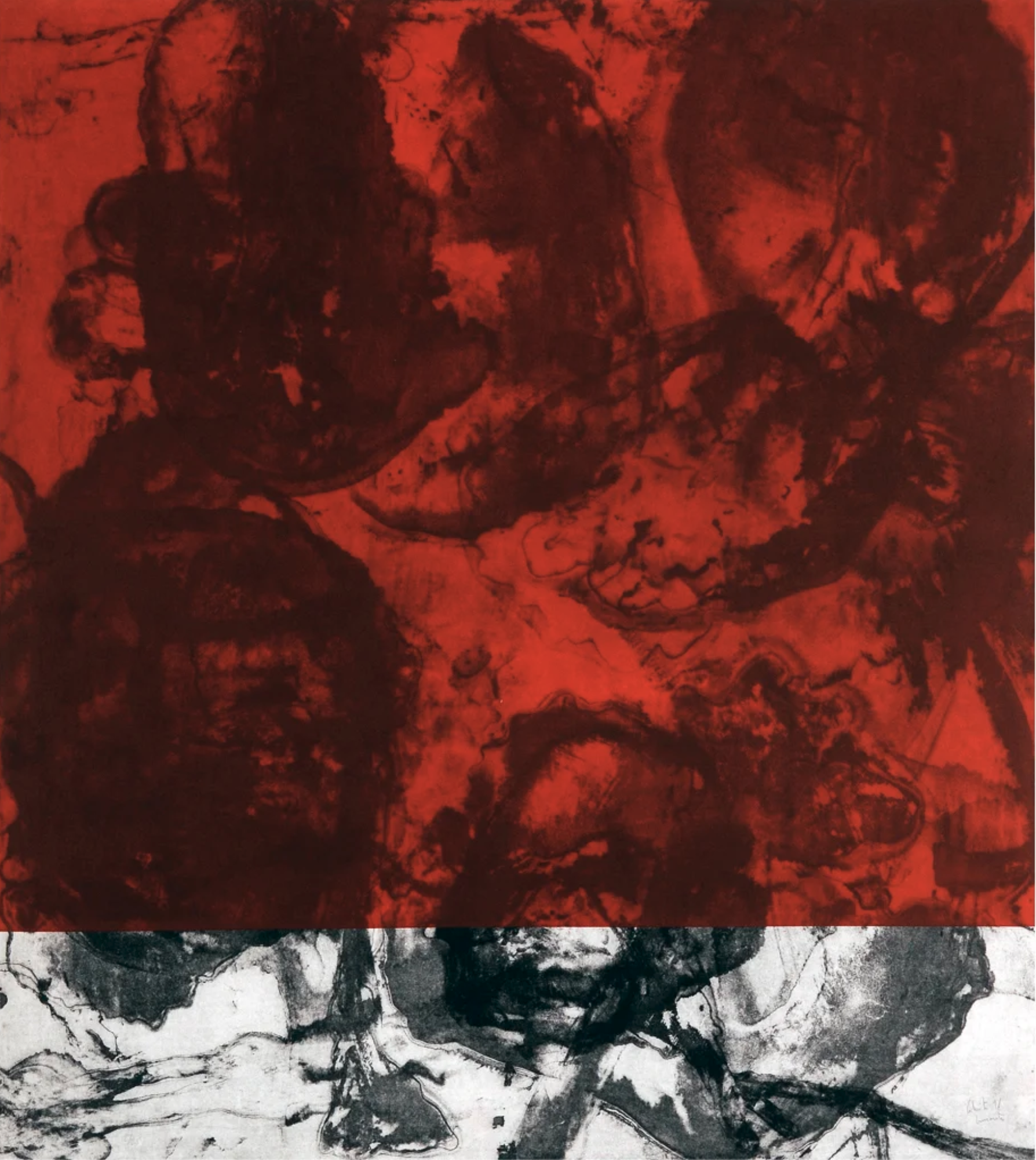 Pedro Cabrita Reis – E as estrelas do céu cairam na terra....III, 1996 – Aquatinta
