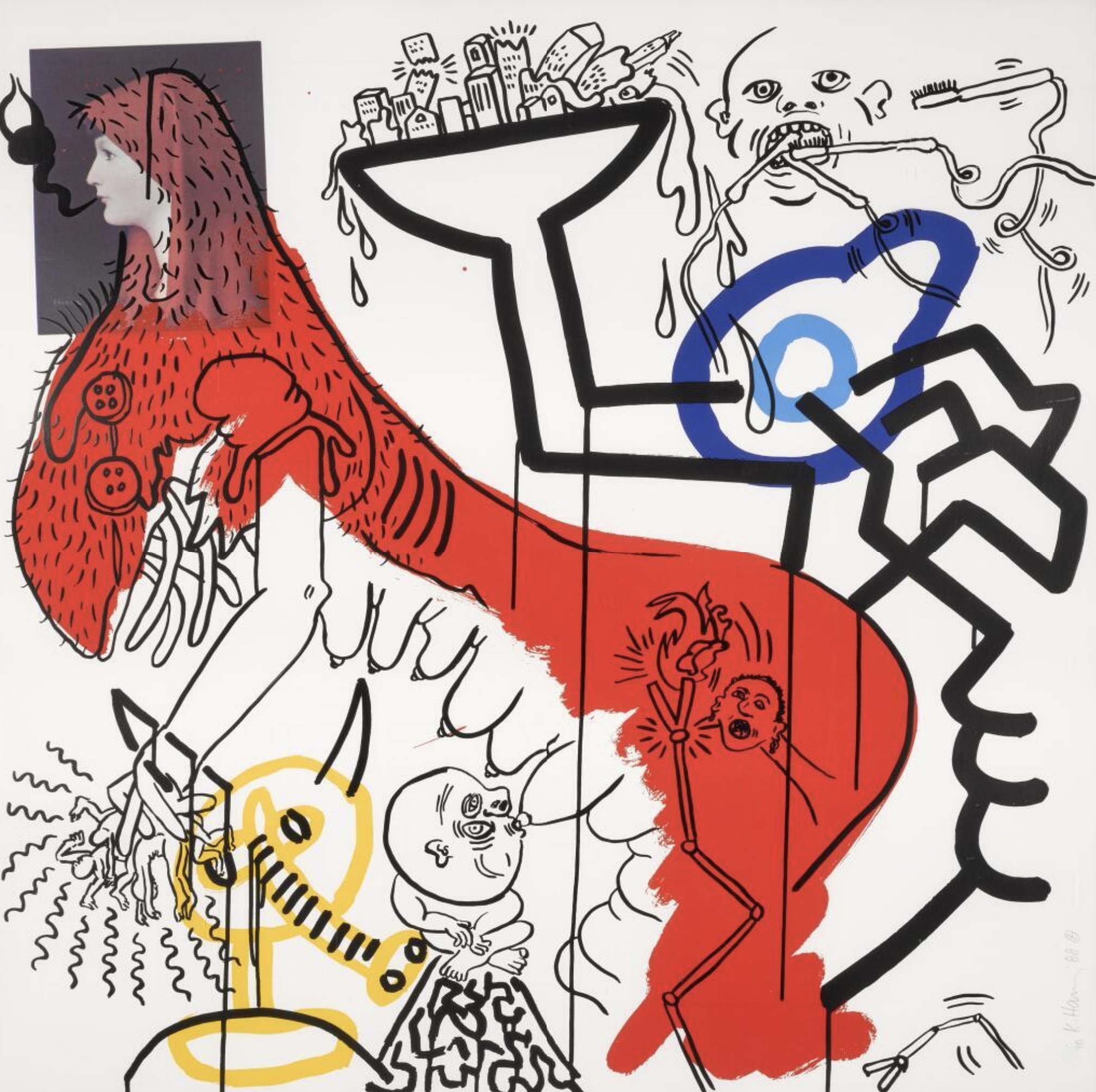Keith Haring – Apocalypse IV, 1988 – Siebdruck