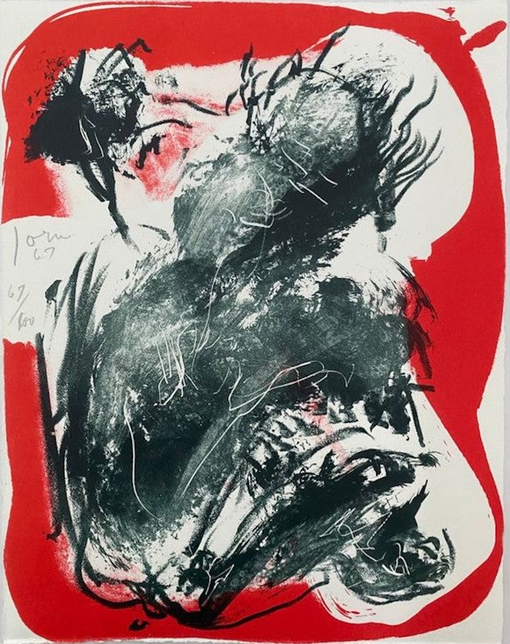 Asger Jorn – Sans titre, 1967 – Litografía