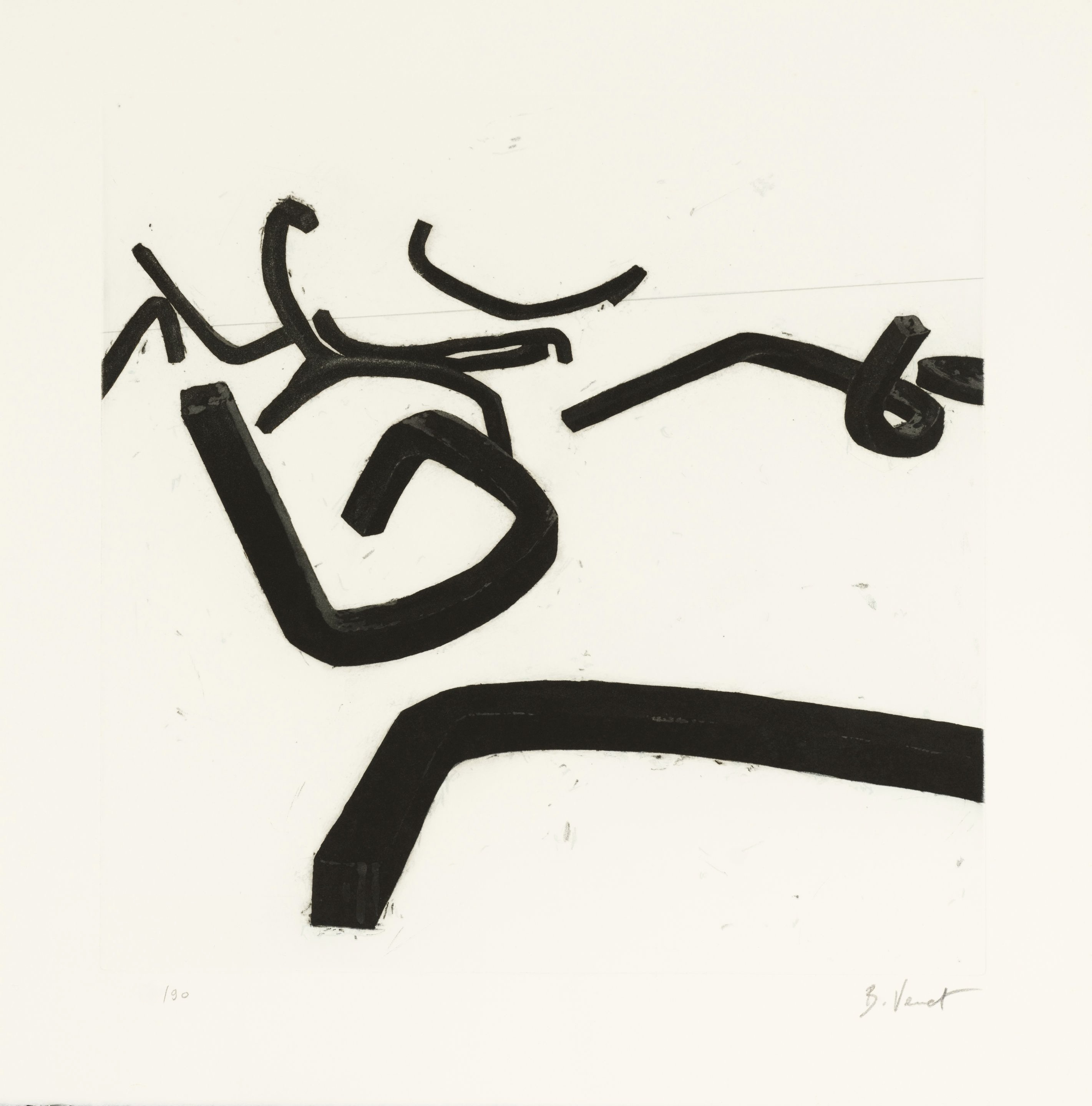 Bernar Venet – Random Combination of Indeterminate Lines II, c. 1990 – Ets en Aquatint