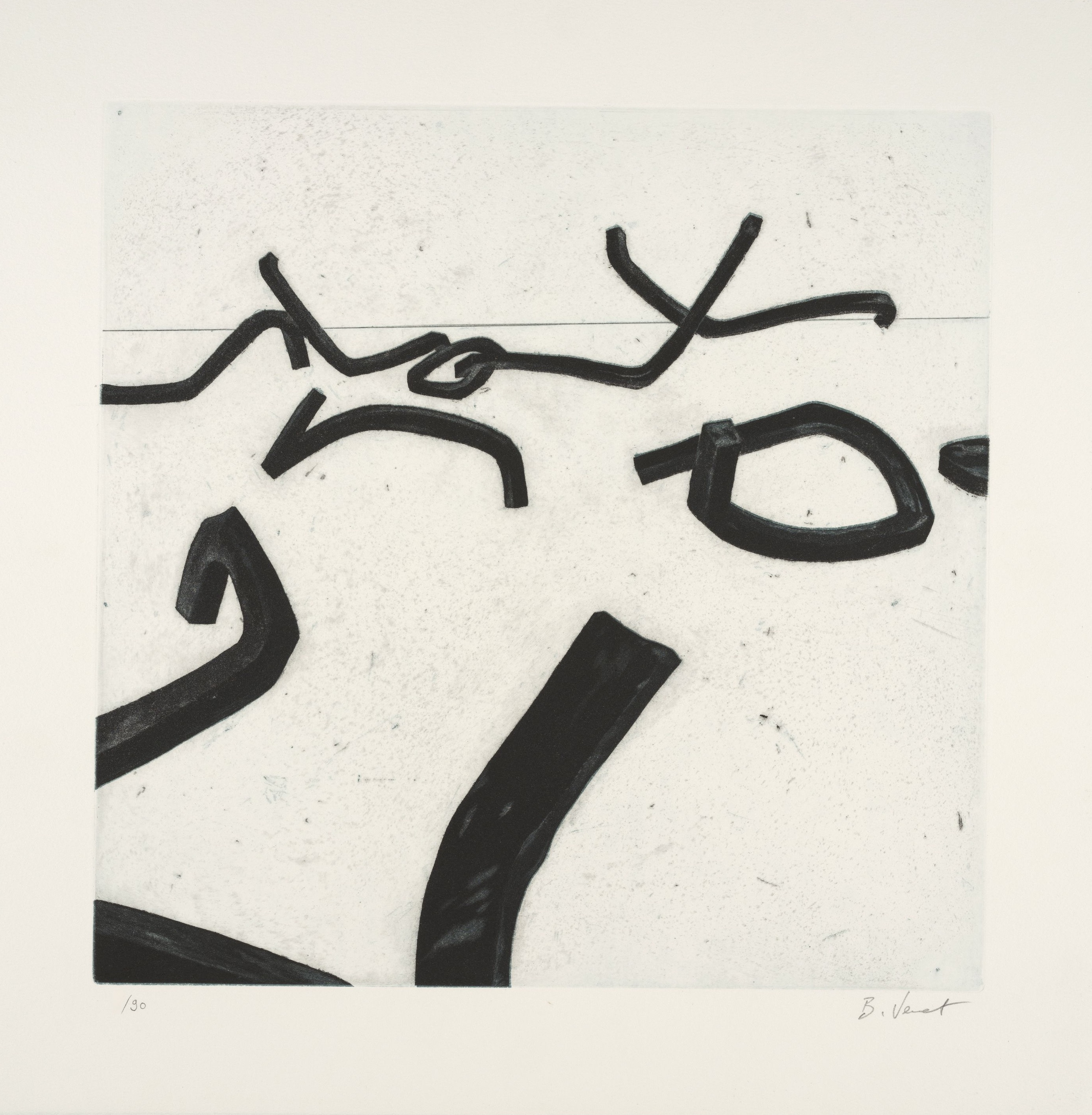 Bernar Venet – Random Combination of Indeterminate Lines I, c. 1990 – Ets en Aquatint