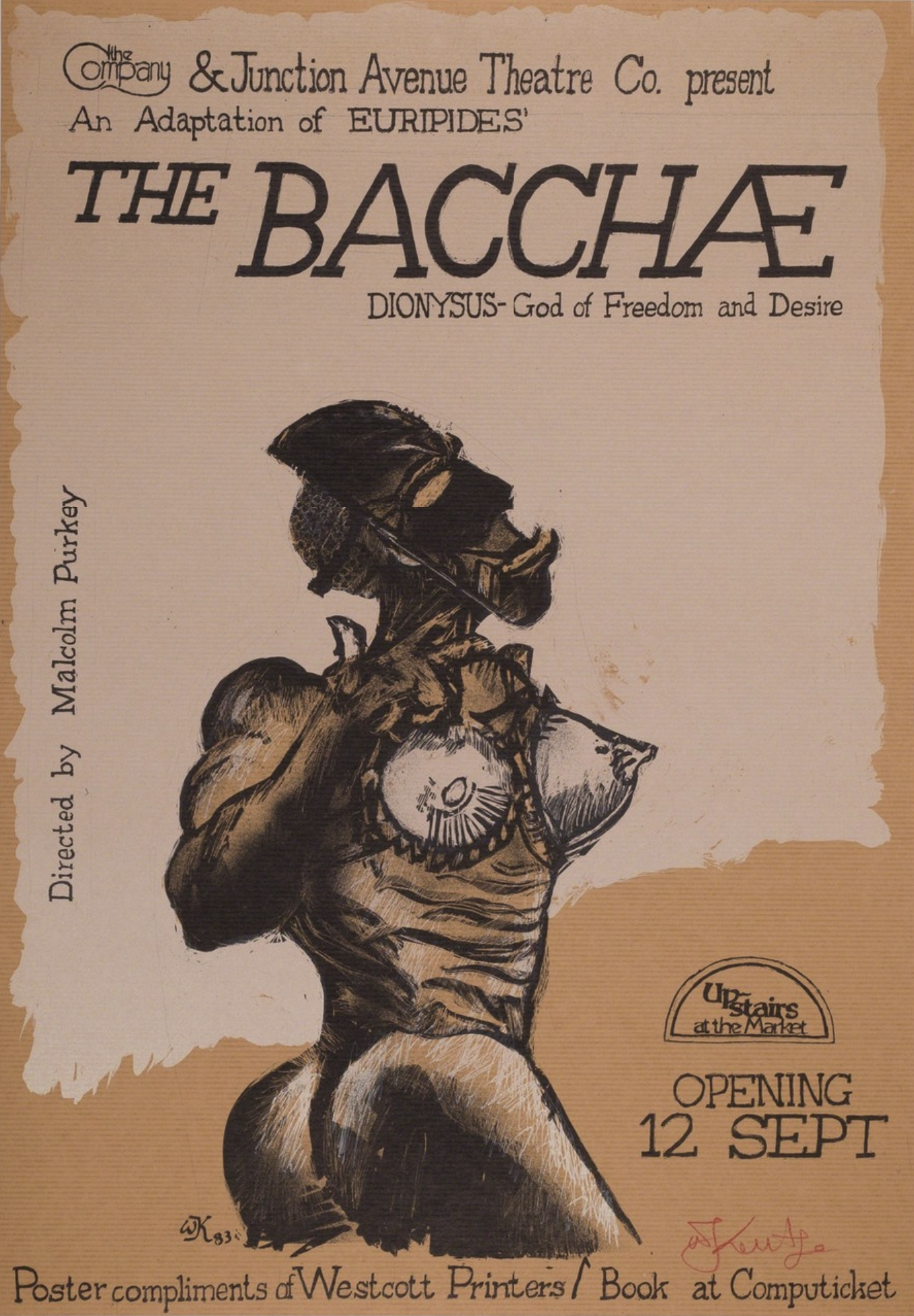 William Kentridge – The Bacchae, 1983 – Silkscreen