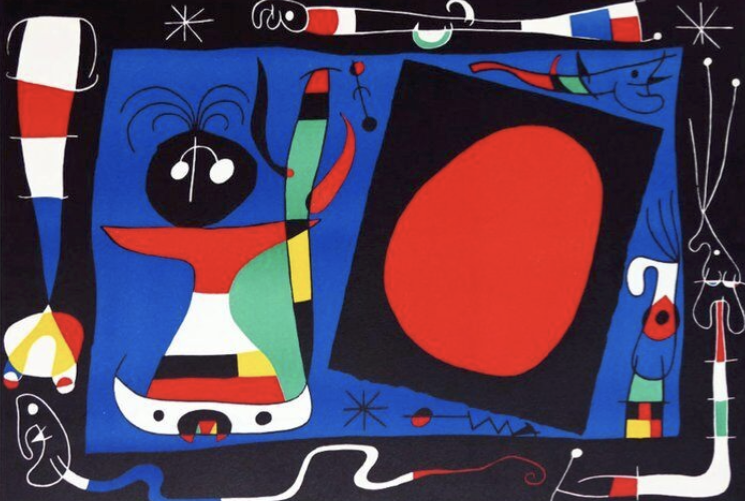 Joan Miró – Femme au Miroir / Woman at the Mirror, 1956 – Lithograph