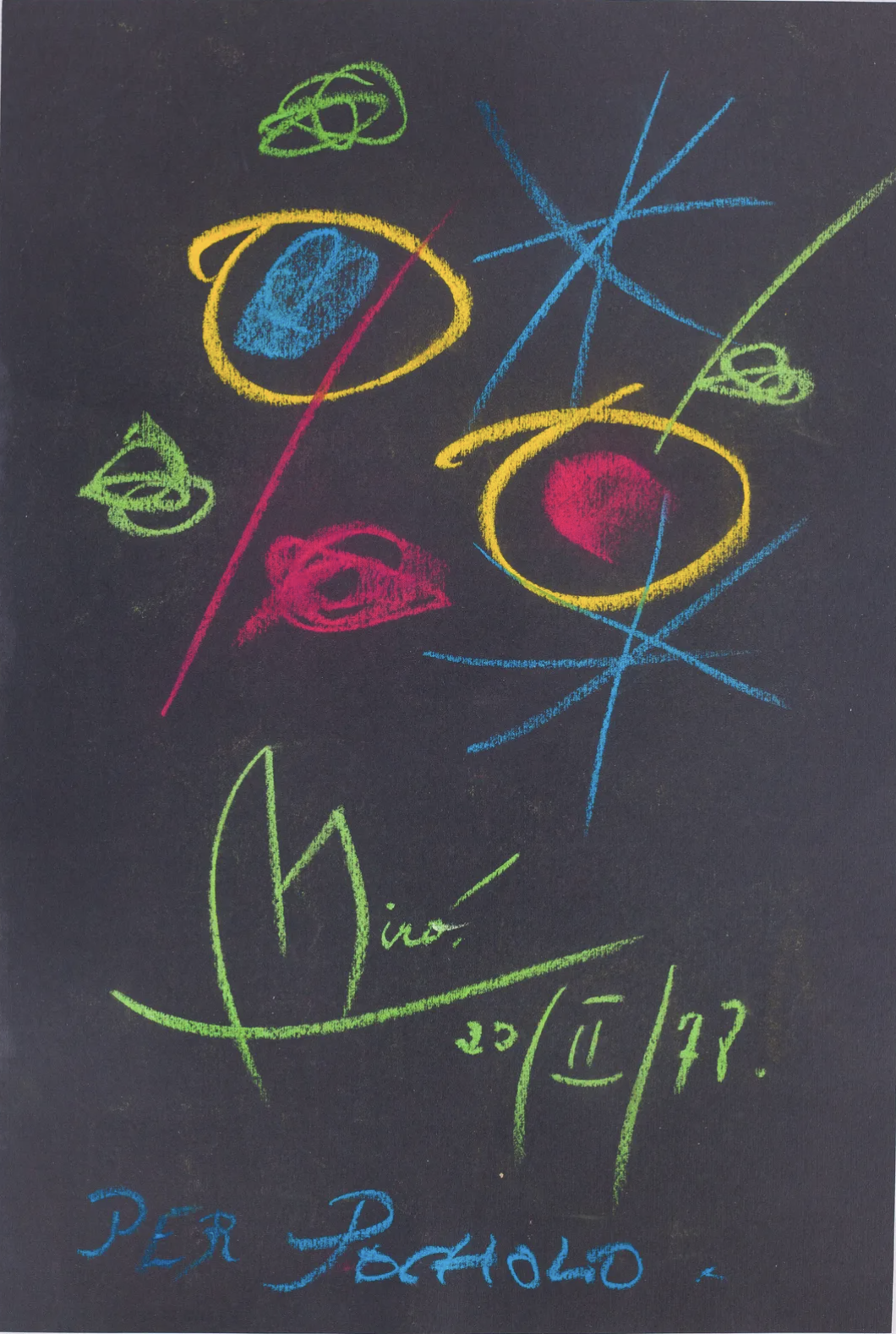 Joan Miró – Untitled (drawing), 1978 – Crayon
