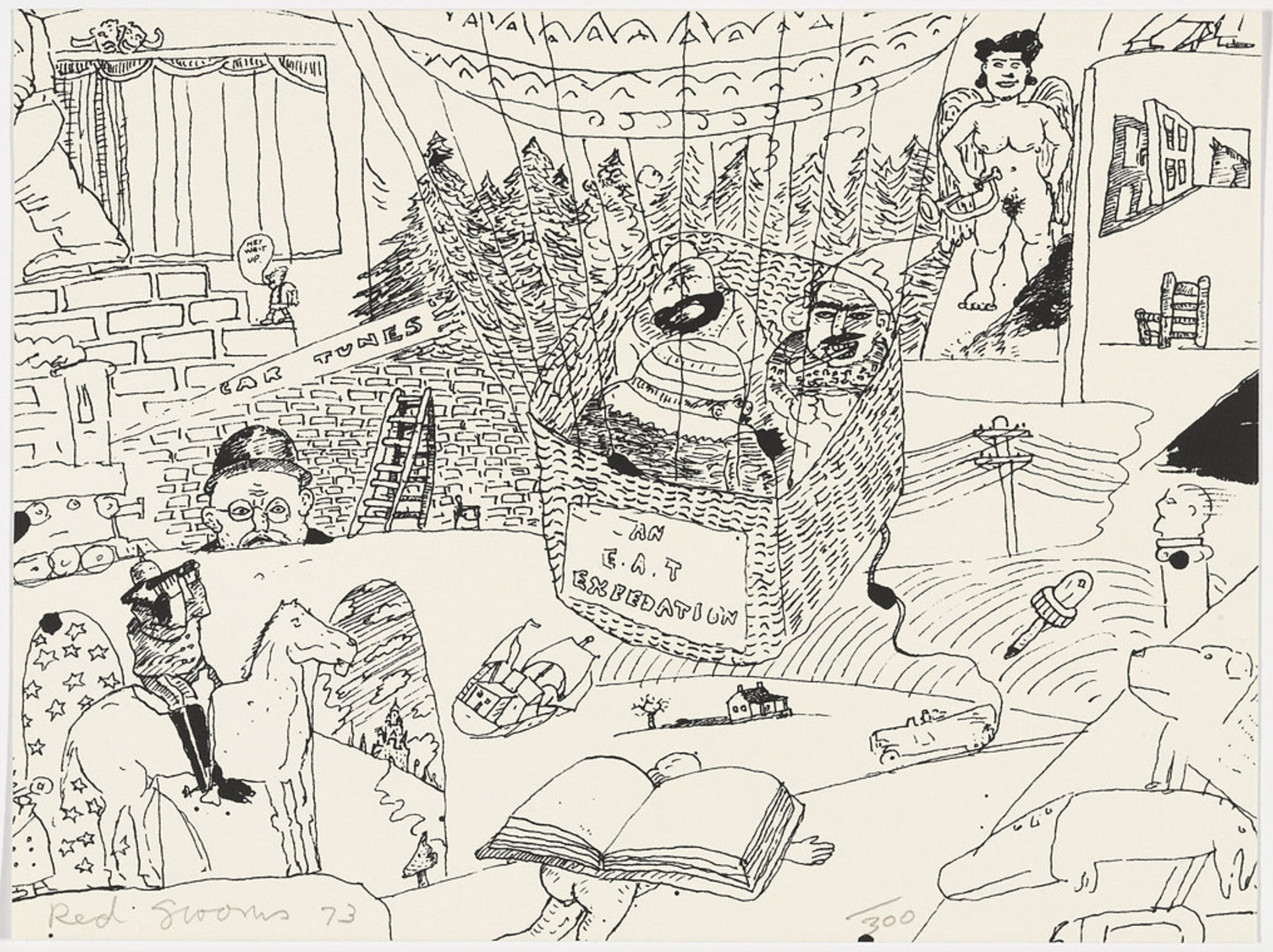 Red Grooms – Untitled from The New York Collection for Stockholm, 1973 – Screen-print