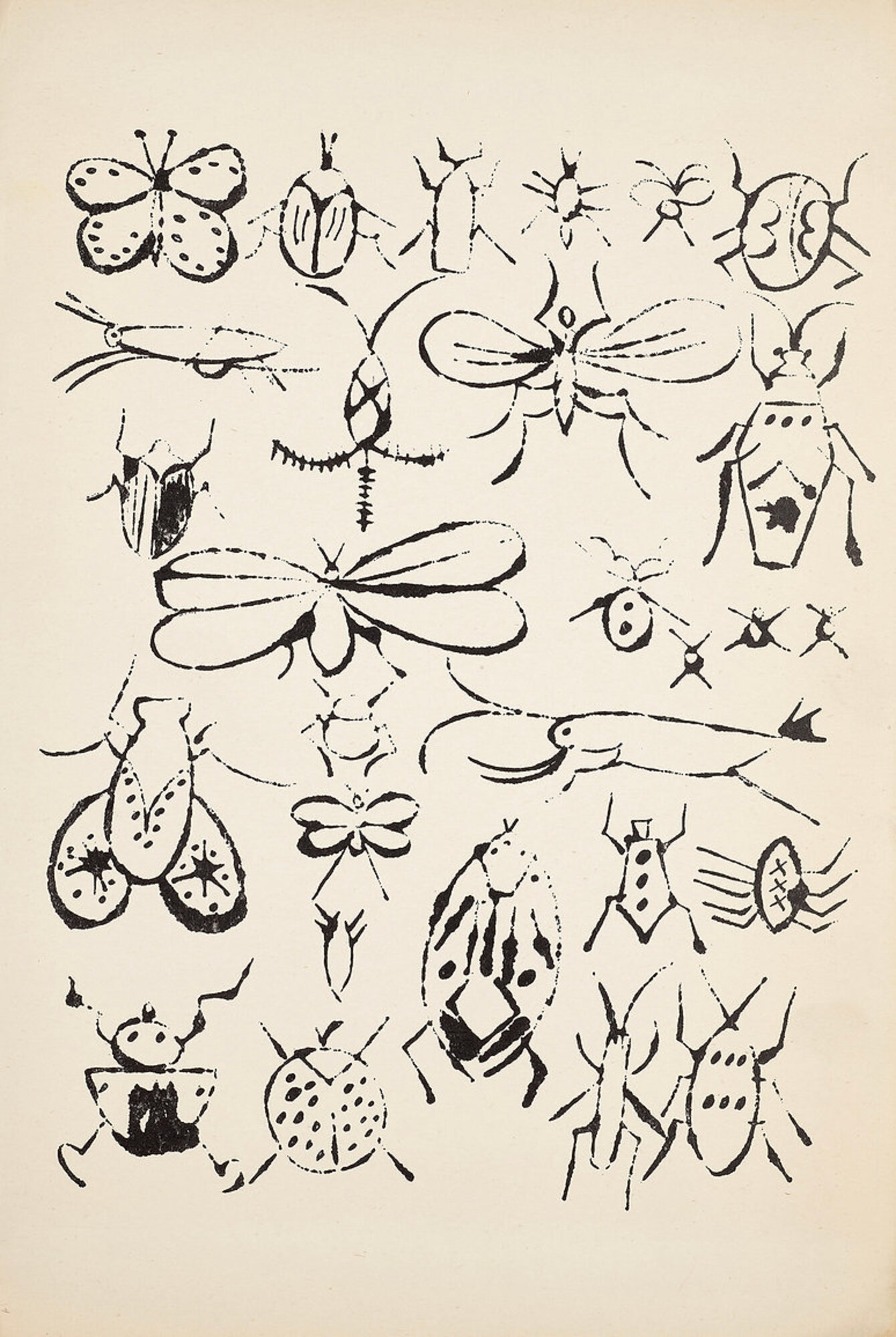 Andy Warhol – Happy Bug Day, 1955 – Litografía