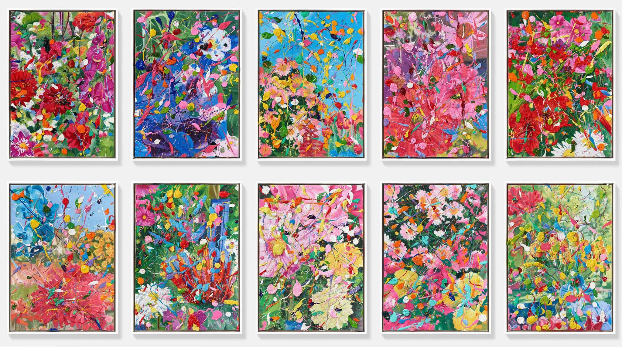 Damien Hirst – Large Hidden Gardens Oil Painting, 2023 – Öl auf Leinwand