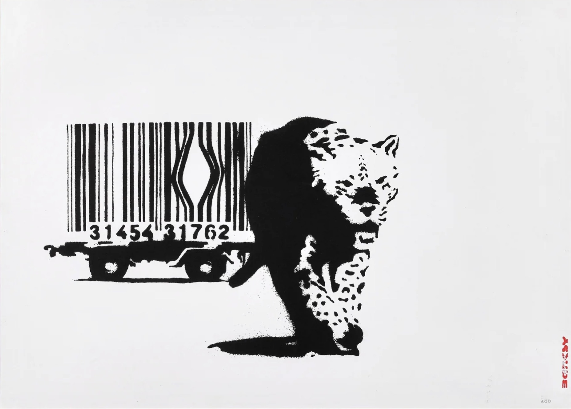 Banksy – Barcode (unsigned), 2004 – Zeefdruk