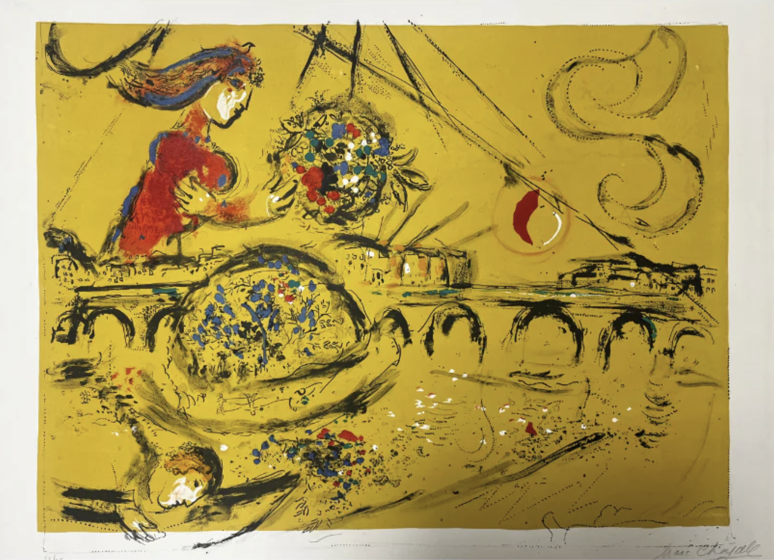 Marc Chagall – Île Saint-Louis, 1959 – Lithograph