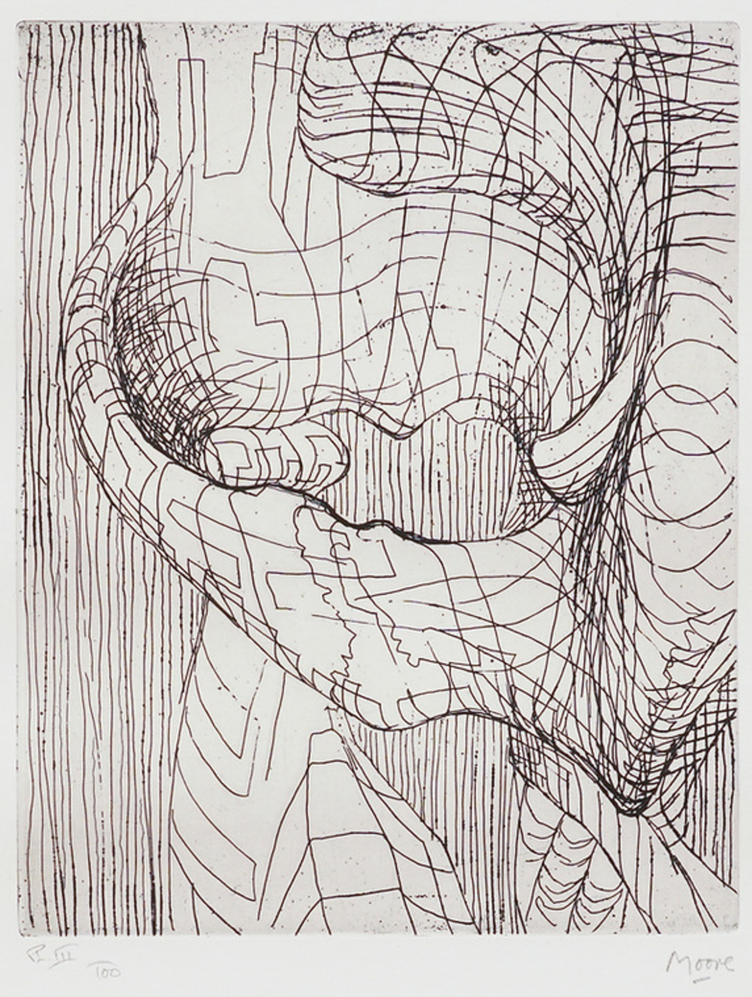 Henry Moore – Elephant Skull, 1969 – Radierung