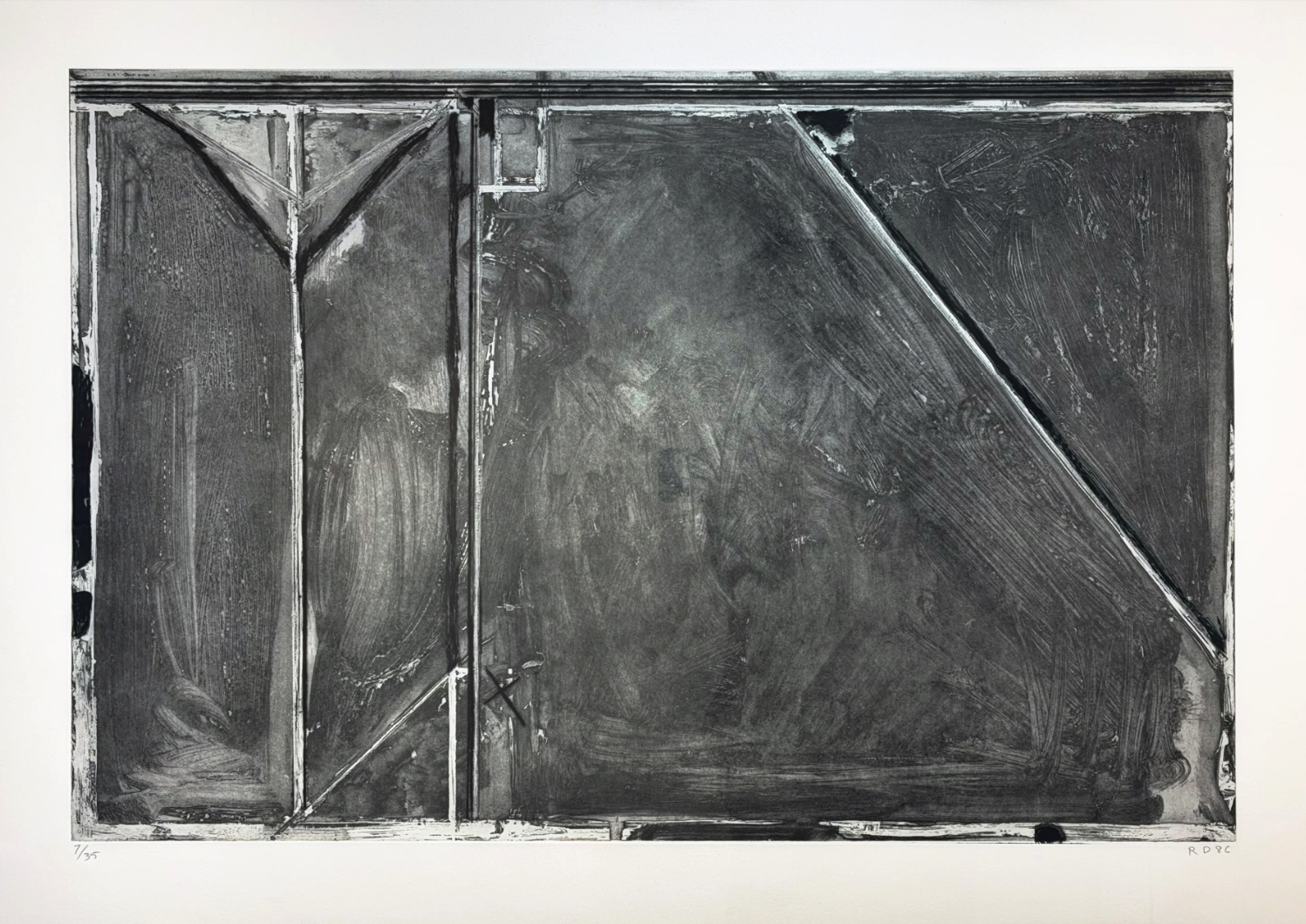 Richard Diebenkorn – Folsom Street Variations II (Grey), 1986 – Mixed média
