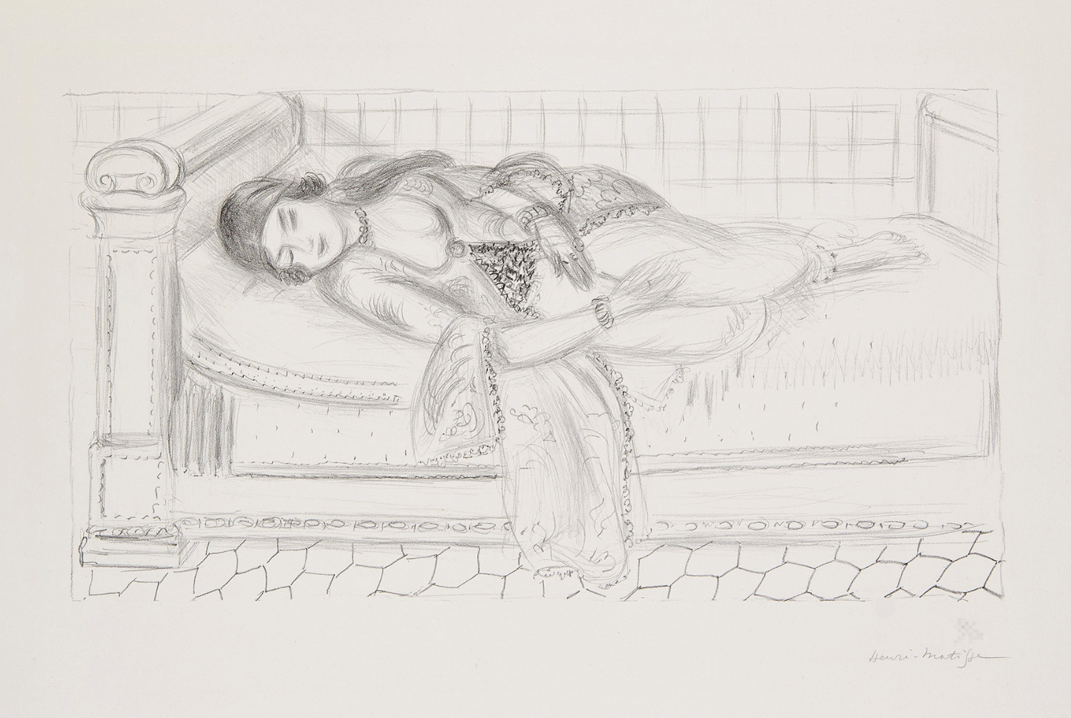 Henri Matisse – Orientale sur lit de repos, 1929 – Lithographie