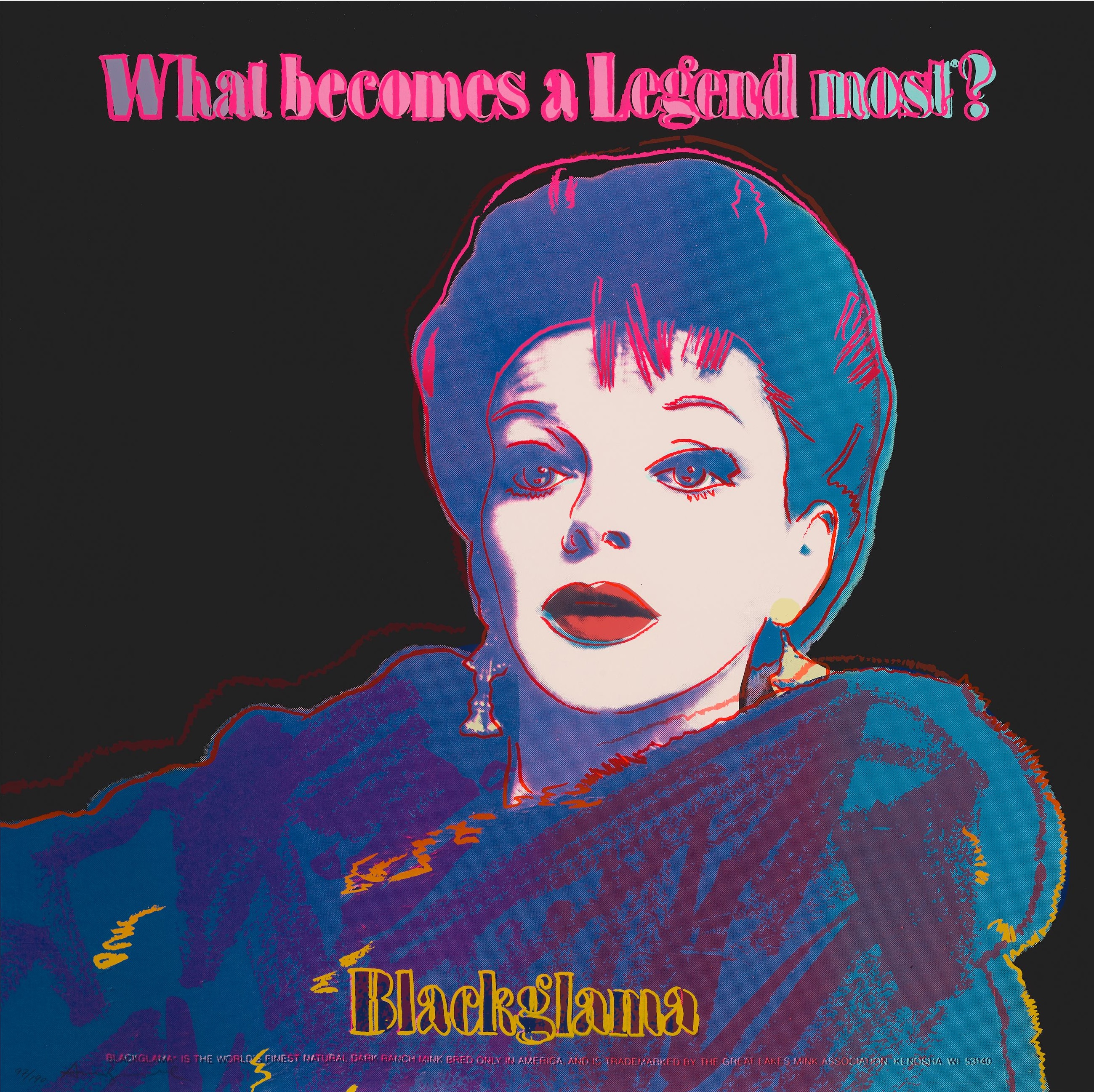 Andy Warhol – Blackglama (Judy Garland), 1985 – Zeefdruk