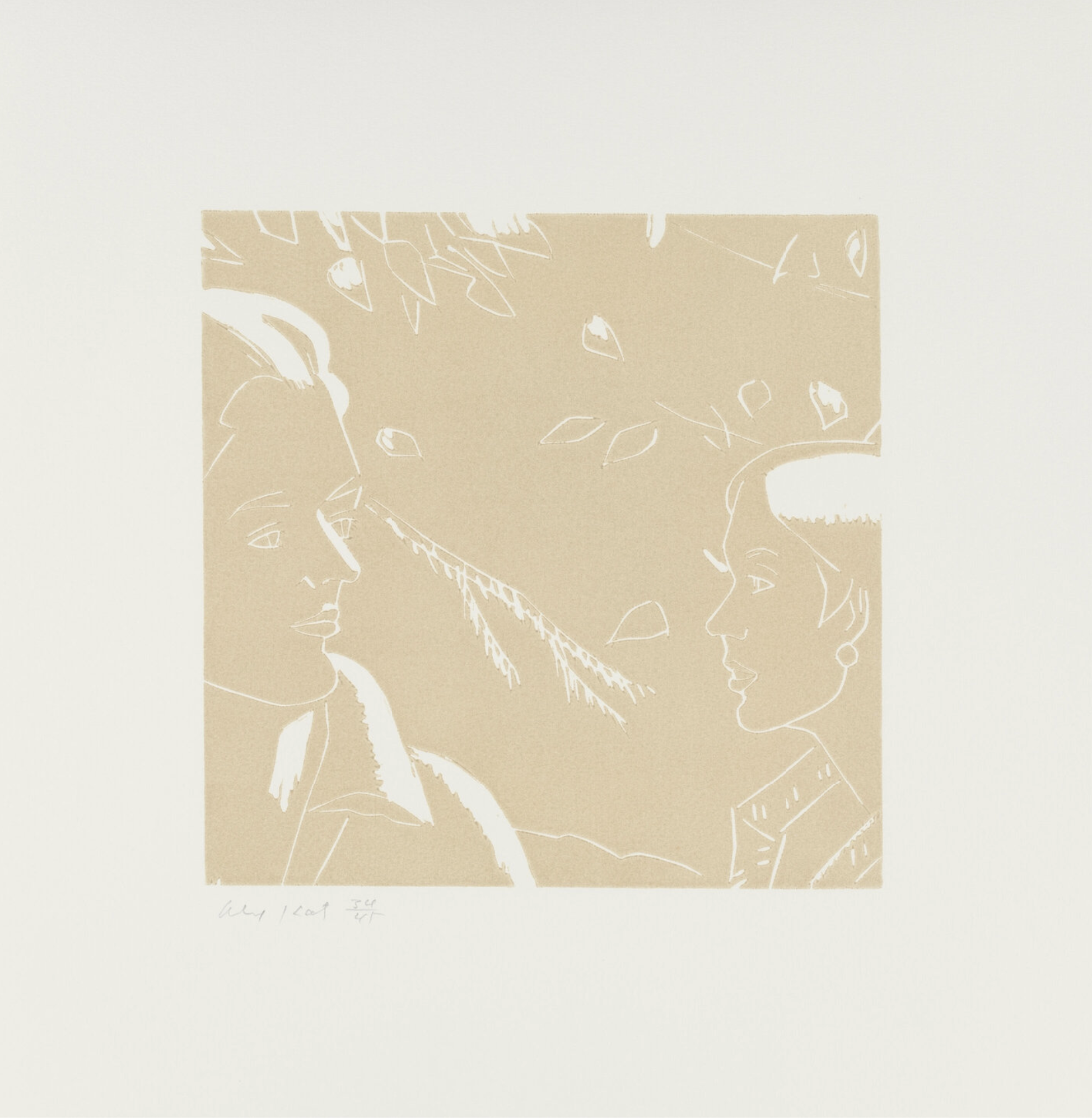 Alex Katz – Rackstraw and Peggy (from a Tremor in the Morning), 1986 – Xylographie