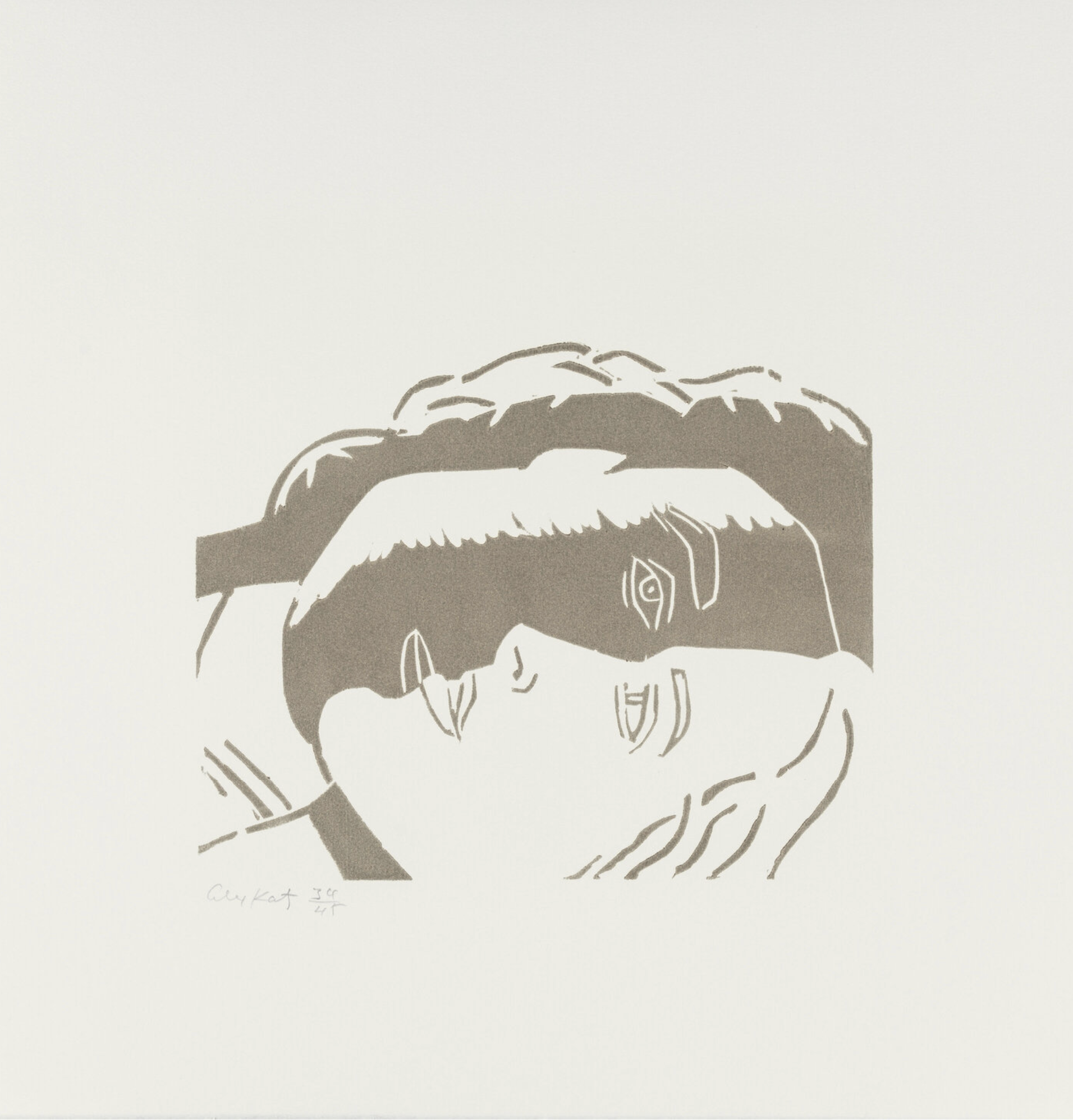 Alex Katz – Peter and Linda (from A Tremor in the Morning), 1986 – Xylographie